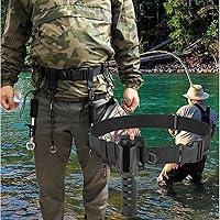 Vista 7 de Soporte para cinturón de caña de pescar, soporte para cinturón de pesca, soporte de caña de pescar, cinturón ajustable para pesca, Negro -, Moderno