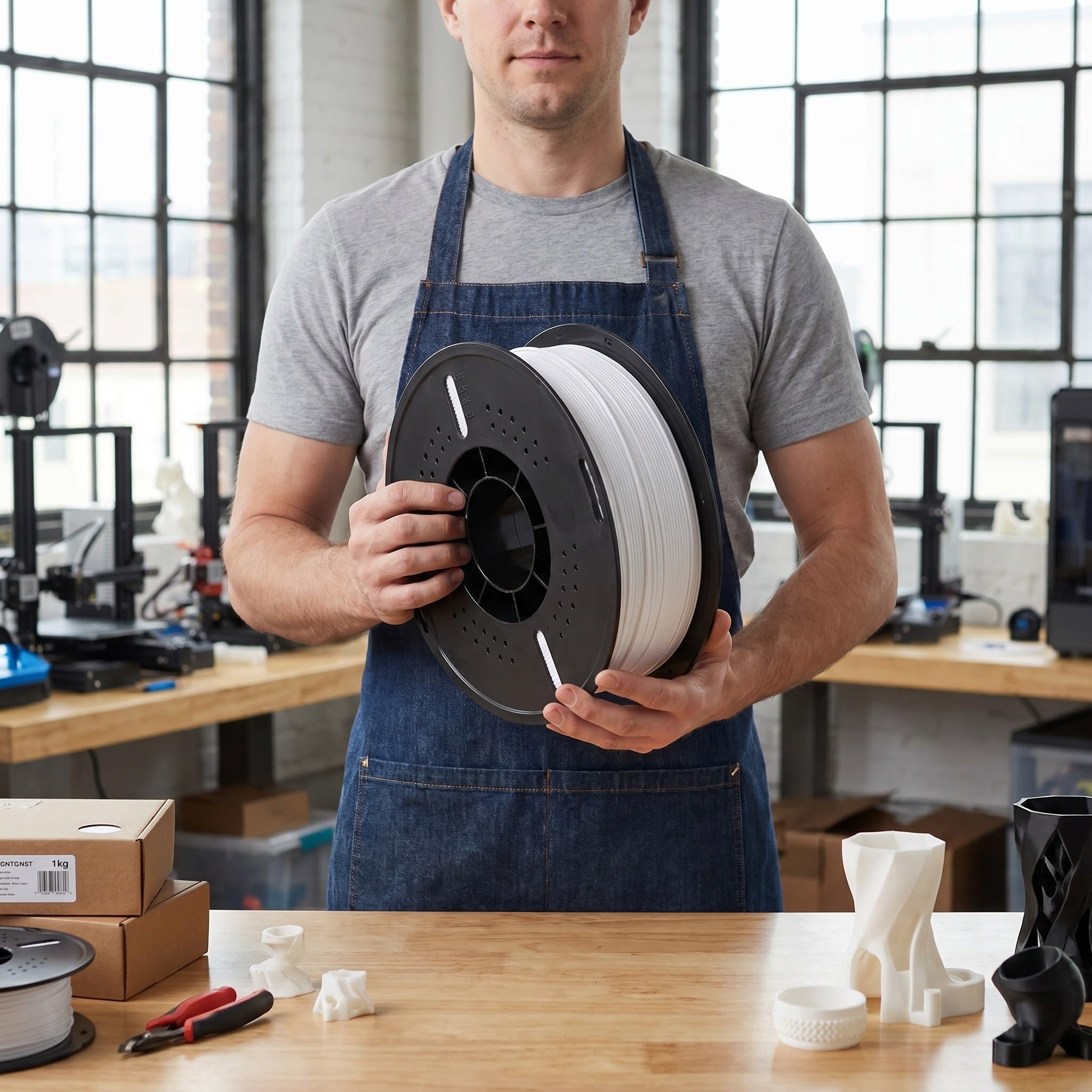Petg Filament 1, 75mm 1kg Spule Weiß für Präzises 3d-drucken