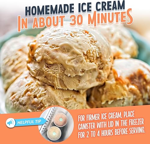 Miniatura 3 de Nostalgia Máquina eléctrica de helados, estilo salón, máquina de helado suave a la antigua, hace yogur o helado helado en cuestión de minutos,