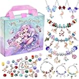 Charm Bracelet Making Kit & Unicorn/Mermaid Girl Toy- ideal Crafts for Ages 8-12 Girls who Inspire Imagination and Create Magic with Art Set and Jewelry Making Kit
