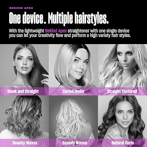 Miniatura 7 de Bekind Apex Plancha plana 2 en 1 para todos los peinados, plancha y rizador de pelo de 1 pulgada a 460F para todos los peinados, tecnología ultra