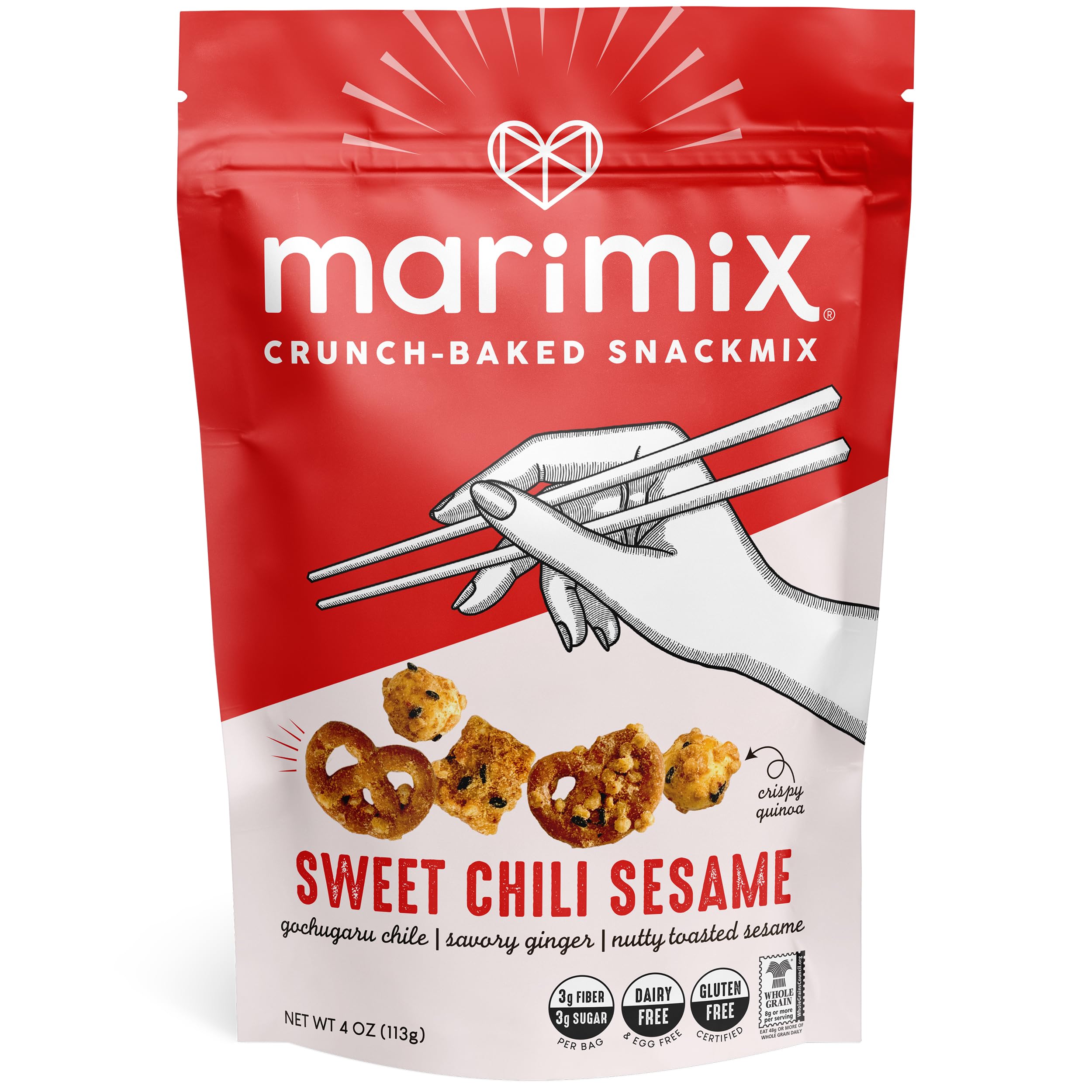 Amazon.com: Marimix Snack Mix | Sweet Chili Sesame | Crunch Baked