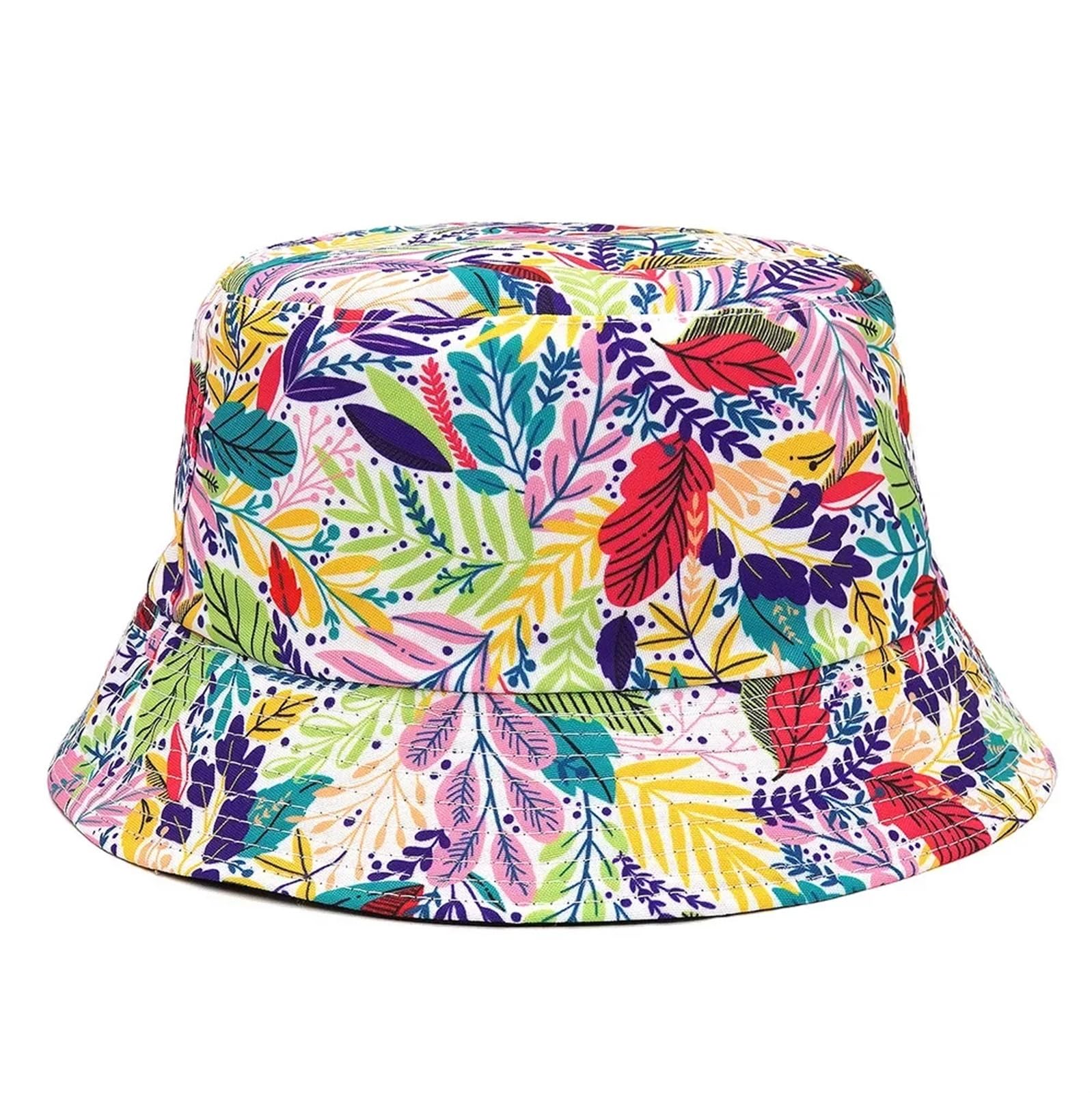 TRRYUIP Bucket Hat Bucket Hats Animal Letter Print Fisherman Hat Summer Sun For Women Men Reversible Fishing Cap(Color-57)