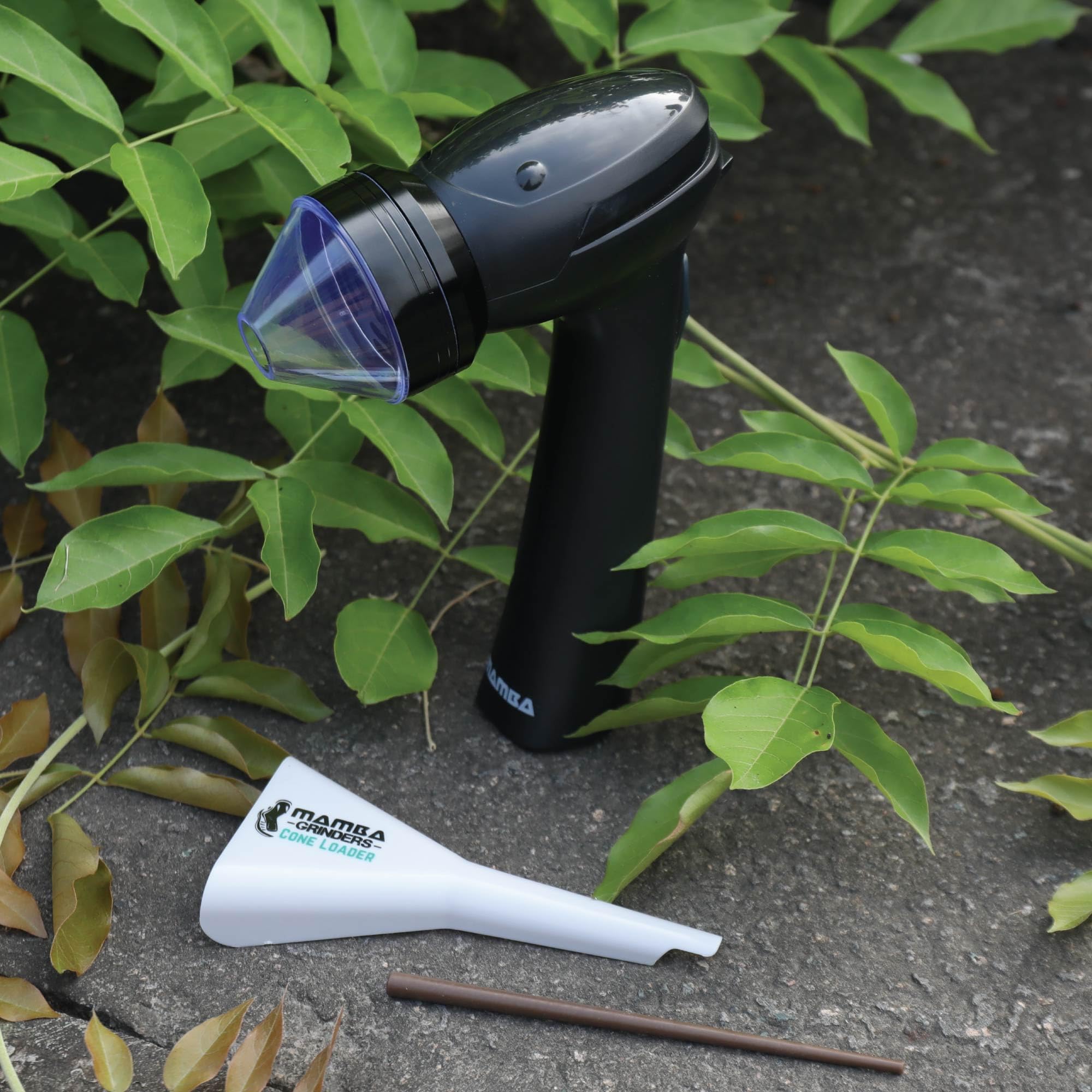 Mamba Grinder elektrischer Pollen Crusher Schwarz bis 1g, USB und Mamba Grinder Monster elektrische Gewürzmühle, USB-aufladbar