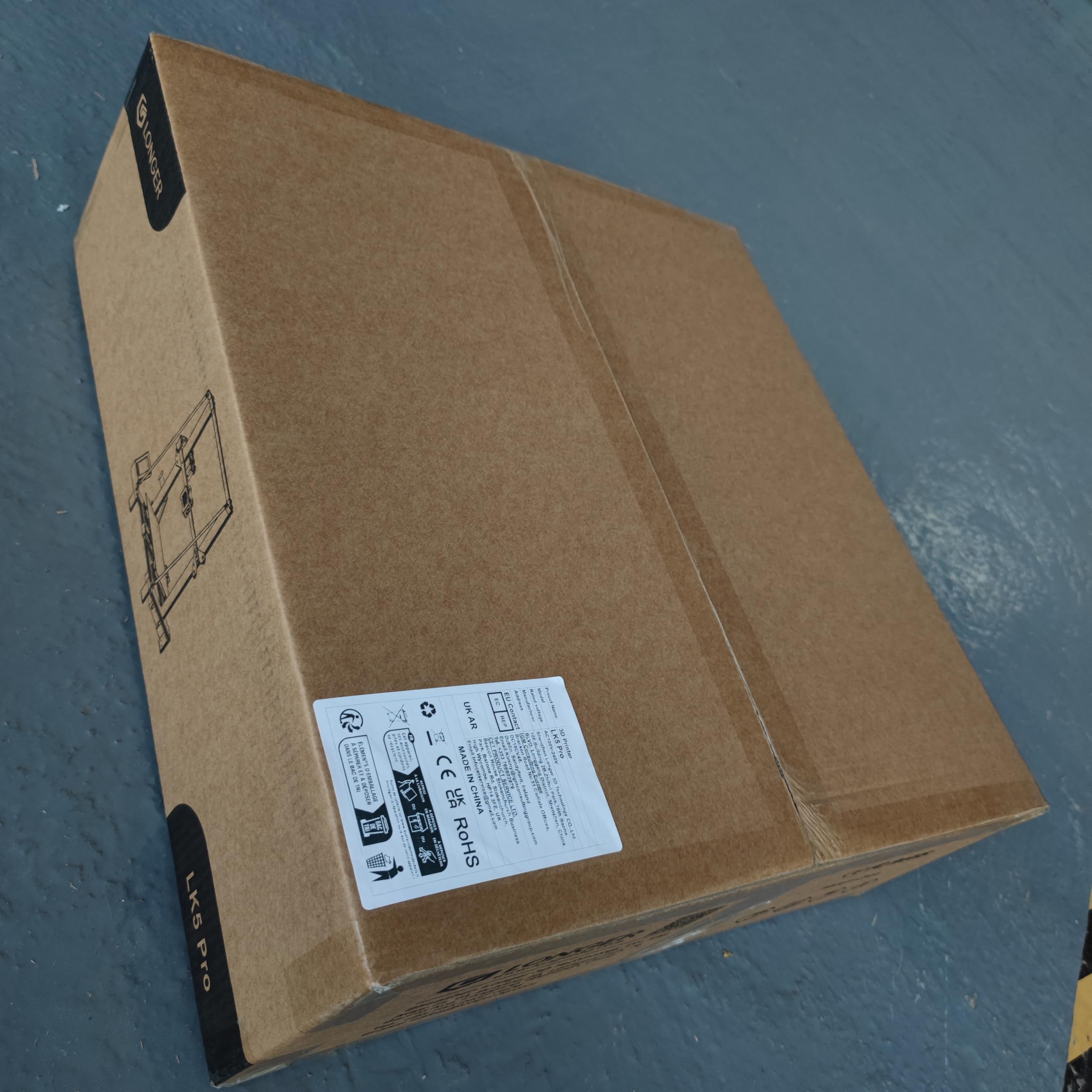 LONGER LK5 Pro Stampante 3D, preassemblata al 90%, volume 300×300×400 mm, piano in vetro riscaldato, scheda madre silenziosa, tubo in teflon alta temperatura, open source.