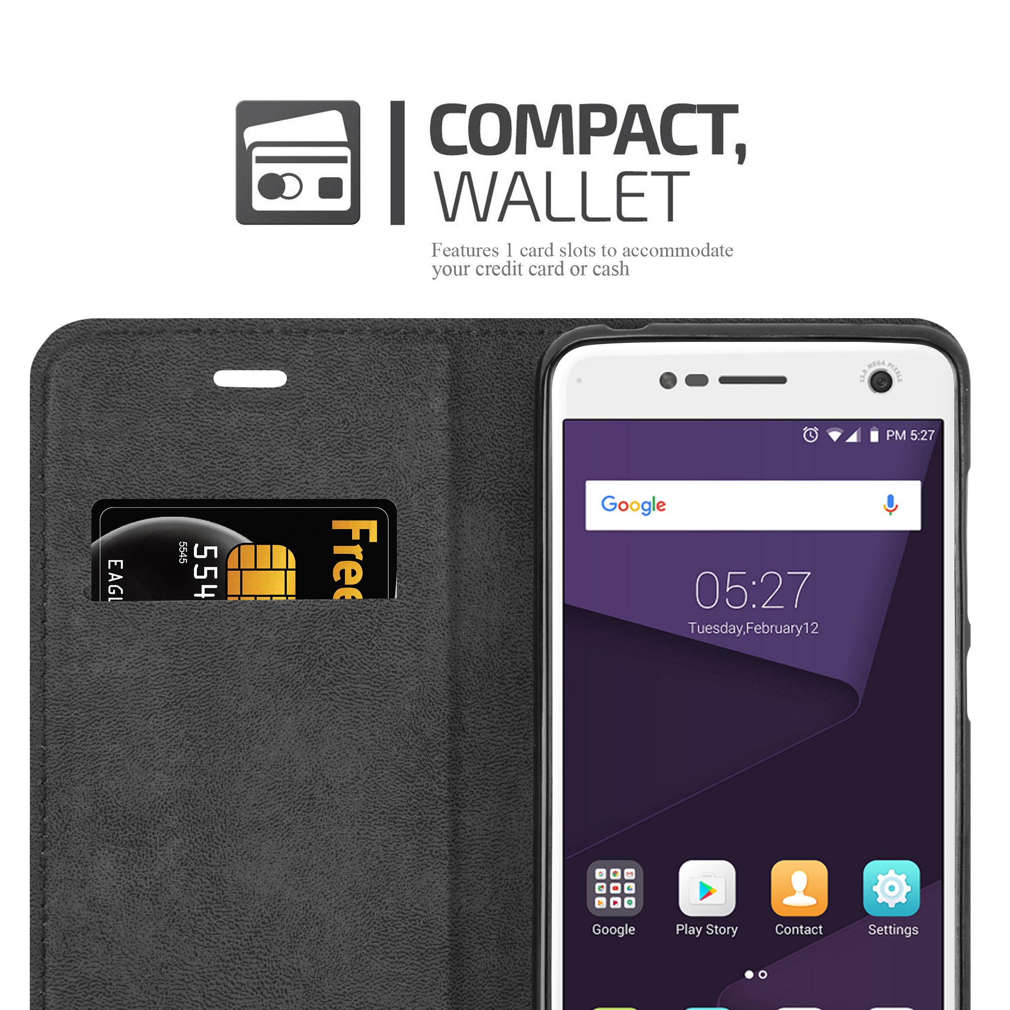 Custodia Book Case ZTE Blade V8 MINI Cadorabo: Business Cover Rossa