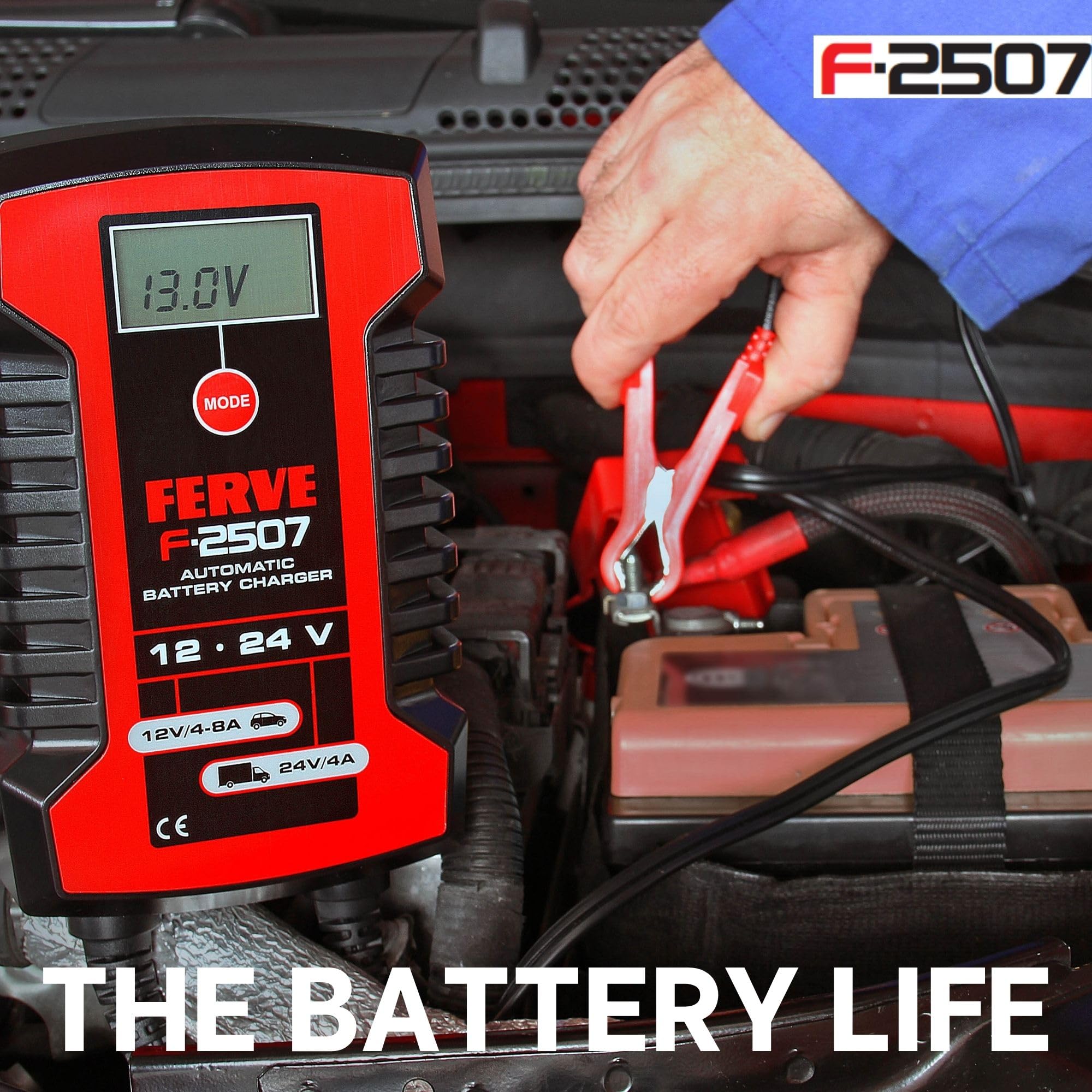 Ferve F-2507 Cargador Automático de Baterías de Plomo Ácido