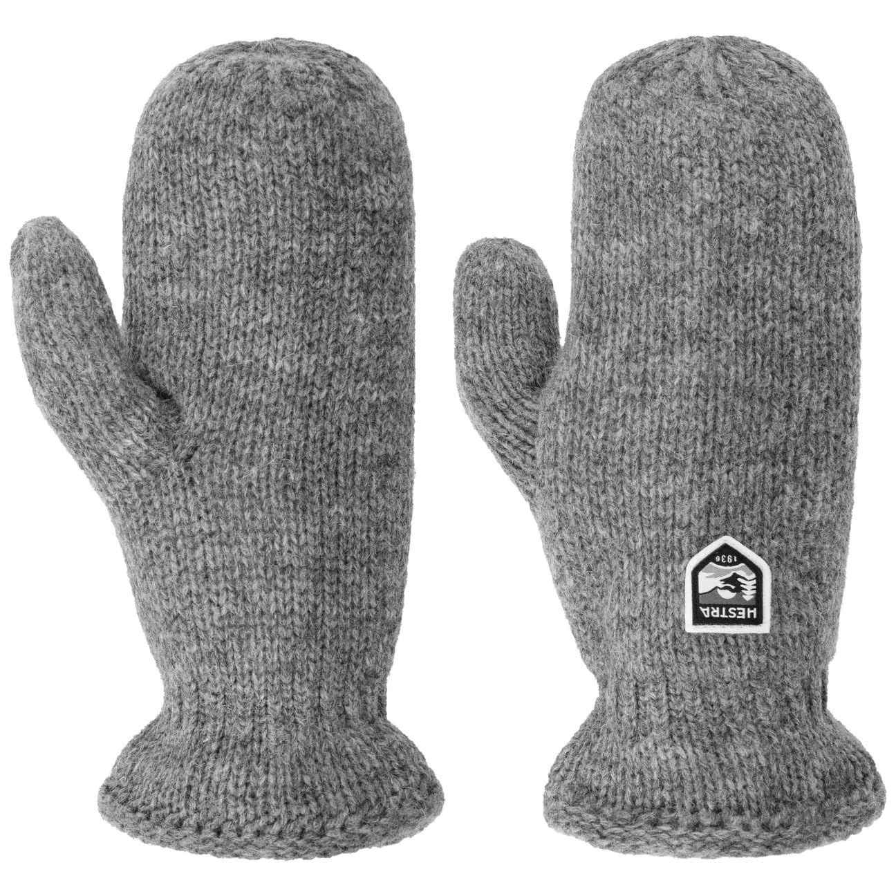 Hestra Women's Grey Basic Wool Mittens By