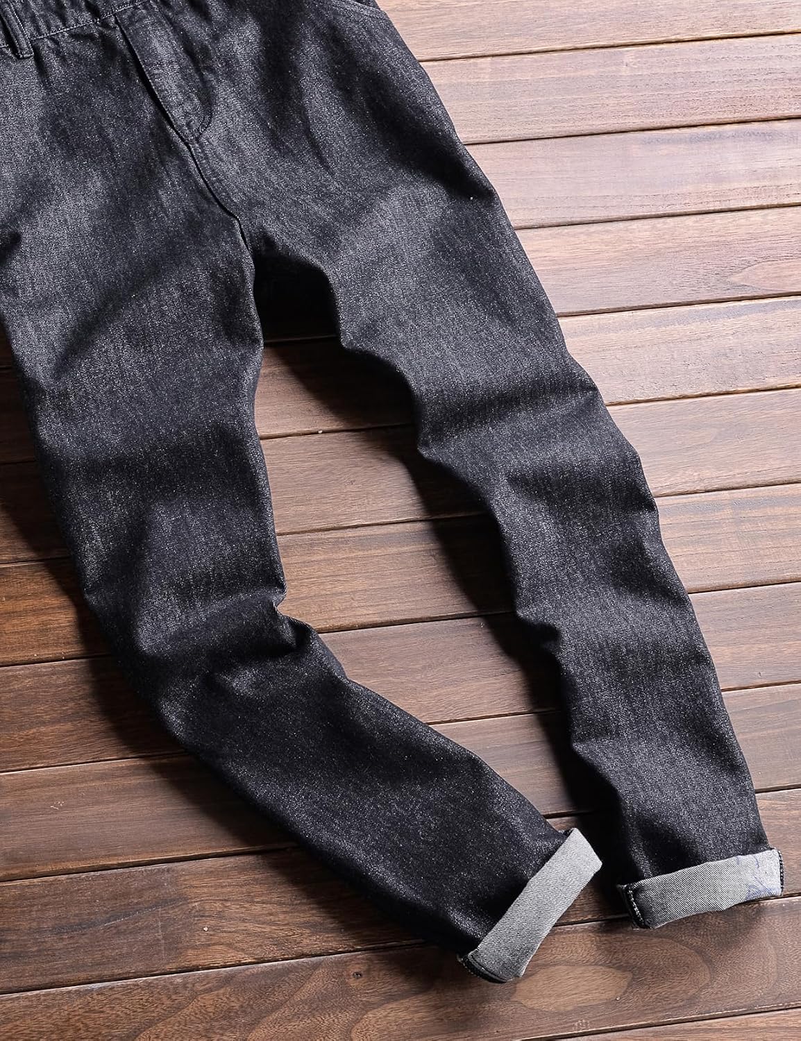 Men Letters Print Black Denim Bib Overalls