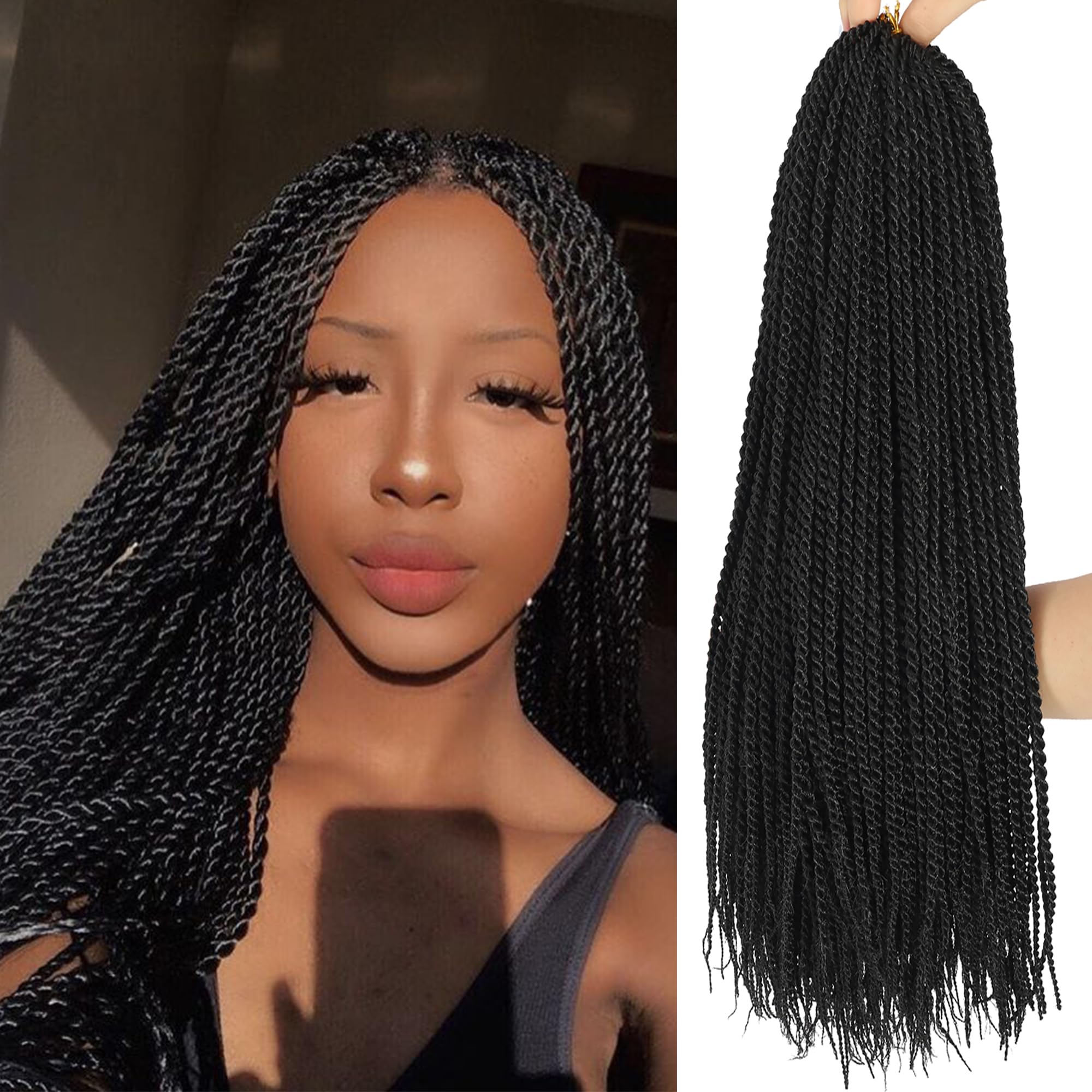 Amazon.com : Crochet Braids Senegalese Twist Crochet Hair 7 Packs