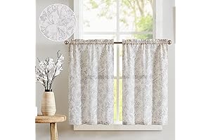 Country-Chic Floral Cafe Curtains: Jinchan's Botanical Elegance
