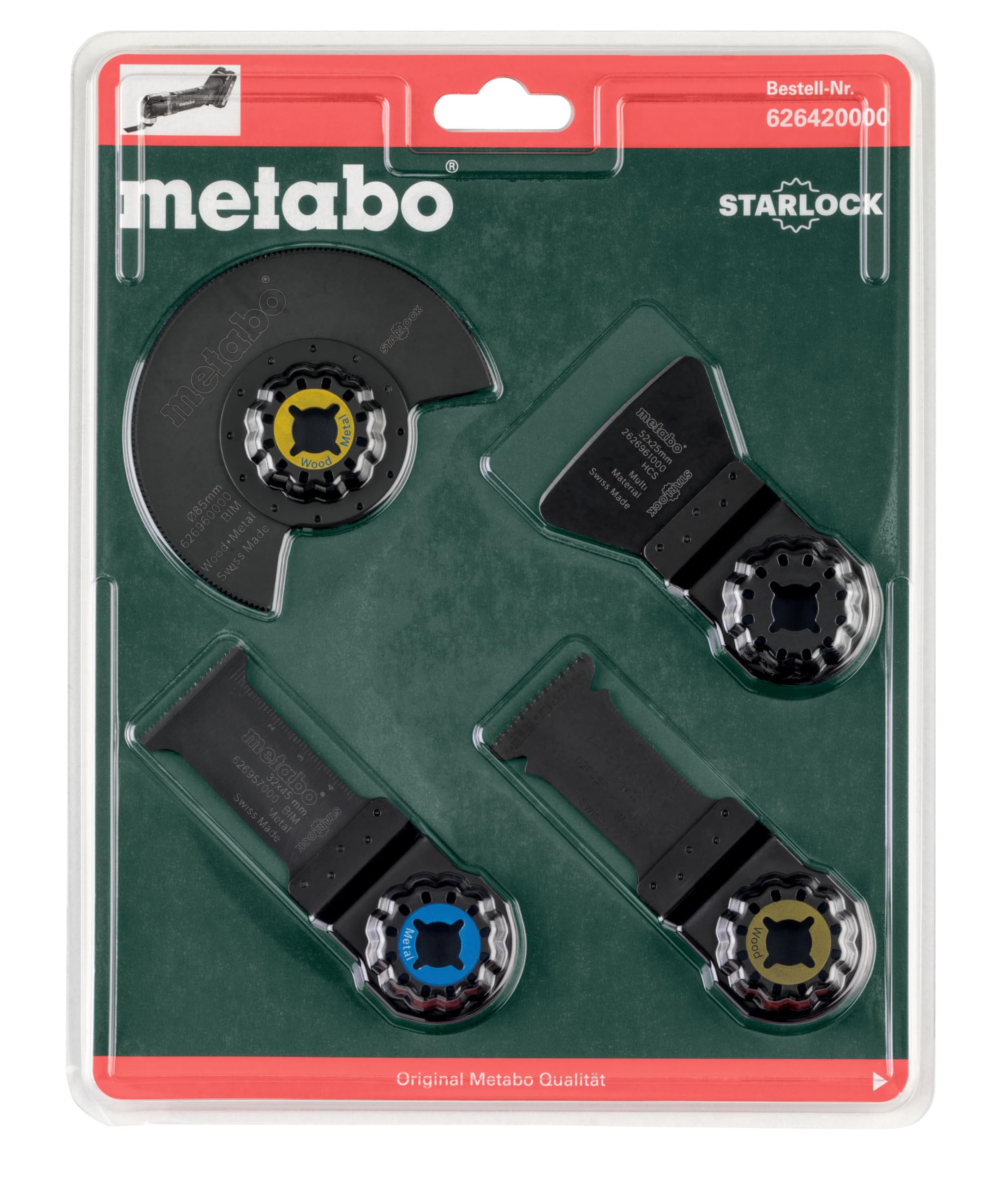Metabo Innenausbau-Set für Multitool, 4-teilig – 626420000 – Für Boden- und Einbauarbeiten