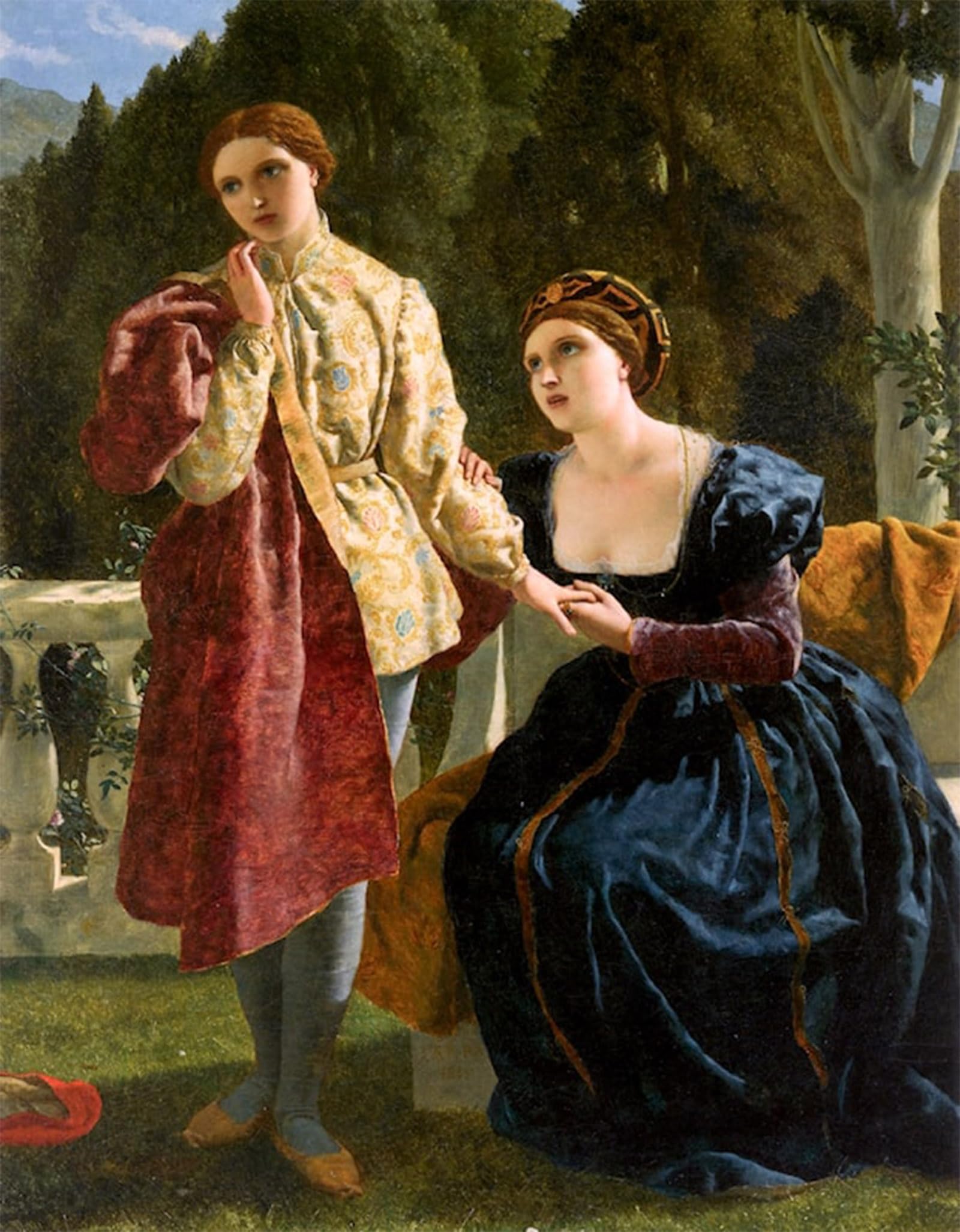 ARTXLXXBN Famous Painting Art Wall Decor Abstract Art Picture Viola and the Countess by Frederick Richard Pickersgill Animal Pictures for Home Decor 60x90cm