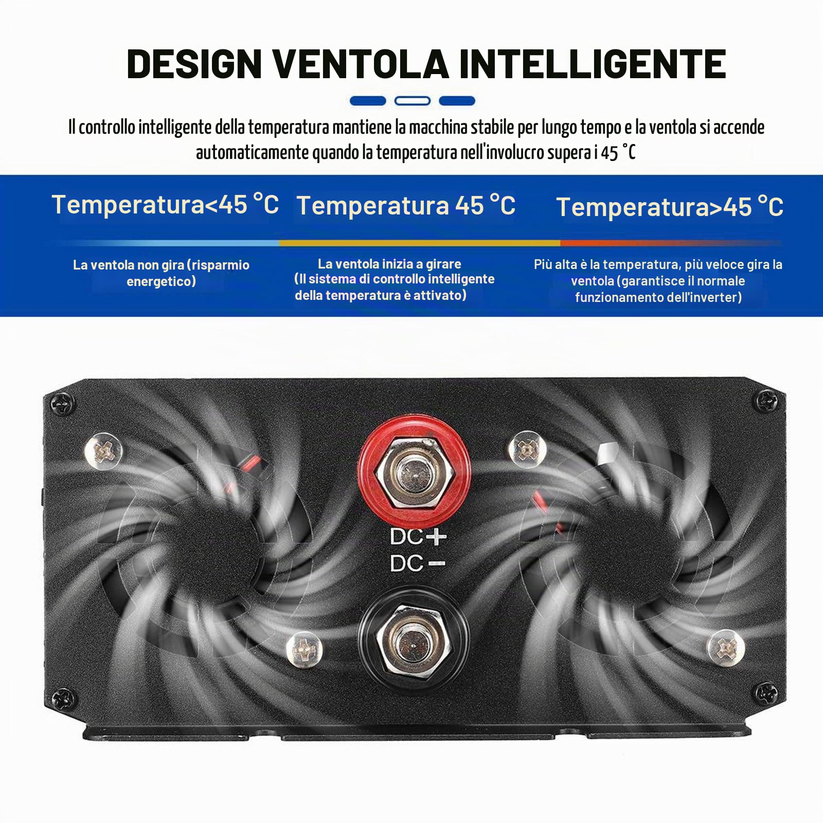 Inverter a onda sinusoidale pura 1600W 3000W 3500W 4500W DC 12V 24V 36V 48V 60V a AC 220V Power Inverter Potenza continua,3000W-48V