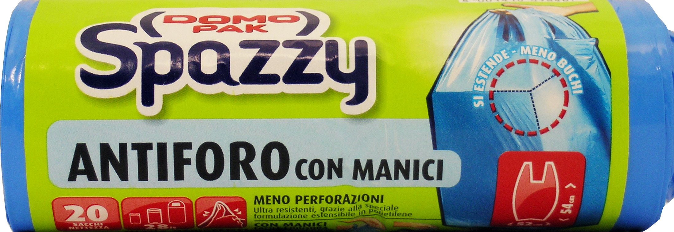 24 x DOMOPAK Spzzy Worki na śmieci Z Uchwytami 28 Lt. 20 sztuk