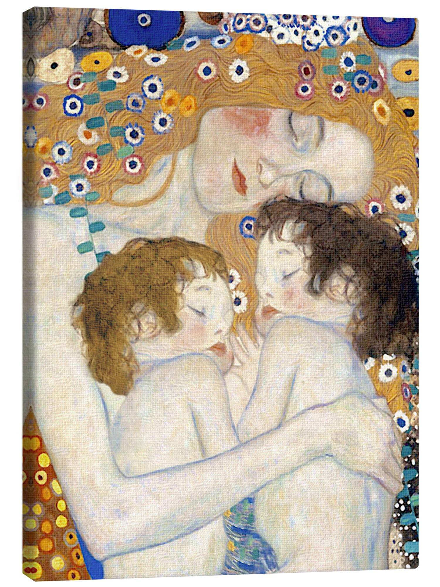 Posterlounge Gustav Klimt Mutter und Zwillinge I Leinwandbild 50 x 70 cm