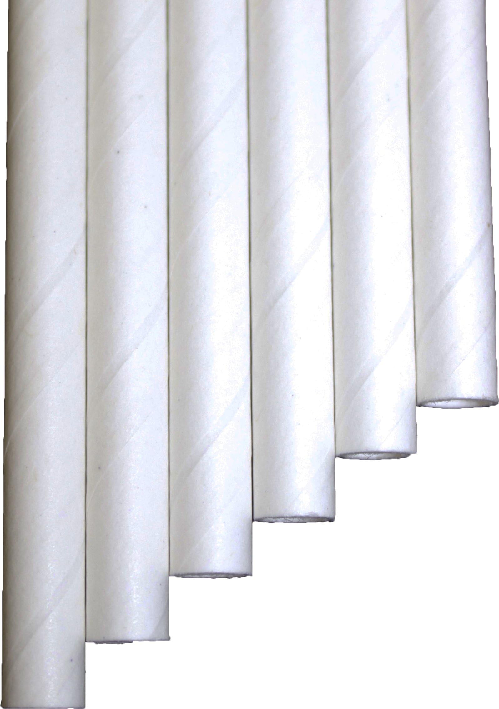 Aardvark 61500212 Unwrapped Paper Jumbo Drinking Straw, 7/32" Diameter x 10-1/2" Length, White (8 Boxes of 600)