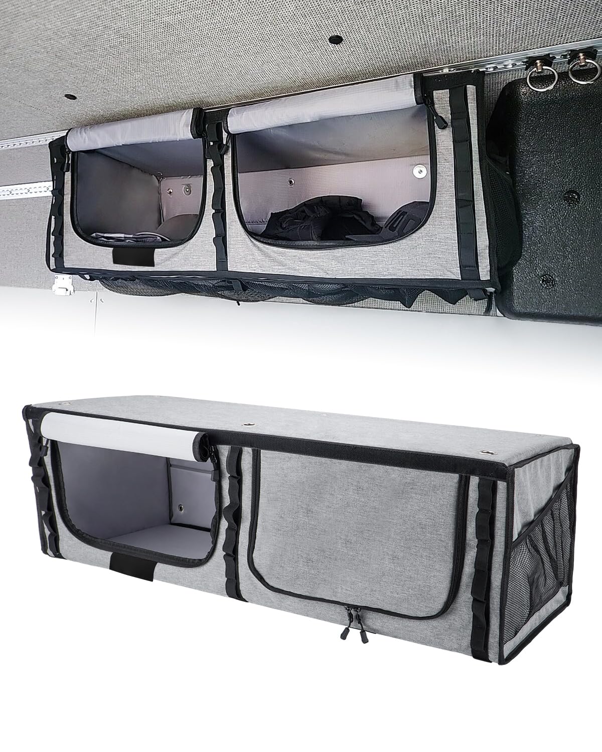 Armoire de rangement souple pour camping-car de 91,4 cm, organisateur pour camping-car compatible avec Mercedes-Benz Sprinter, compatible avec Ford Transit, compatible avec RAM Promaster