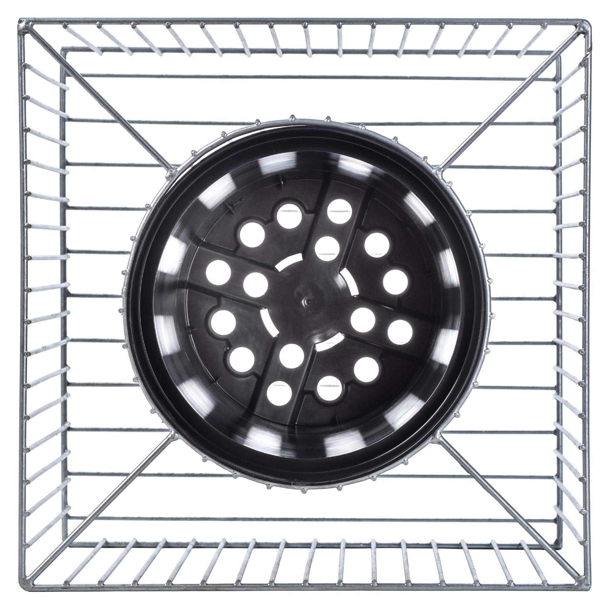 KADAX Set di 39 Gabion Casket pianta, gabion, vaso di fiori per esterno, fiori, giardino, terrazza, fioriera rotonda in acciaio zincato, fioriera, decorazione, cesto di pietra, (Ř 53 cm, H: 33