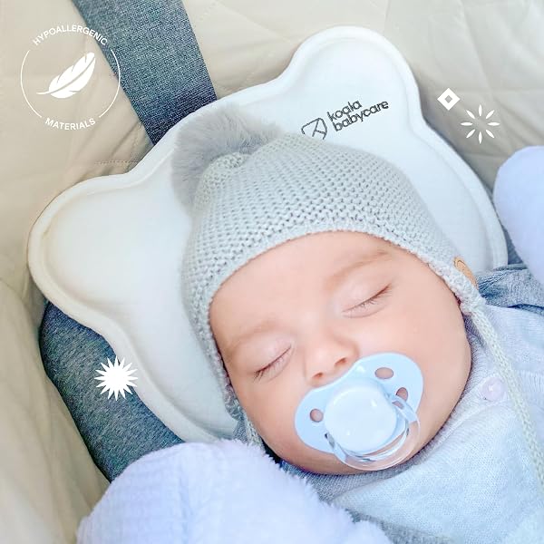 KOALA BABYCARE Almohada para bebés para Ayudar a prevenir y Tratar la plagiocefalia, de Funda Extraible (con Dos Fundas) Hecha de Memory Foam - 2