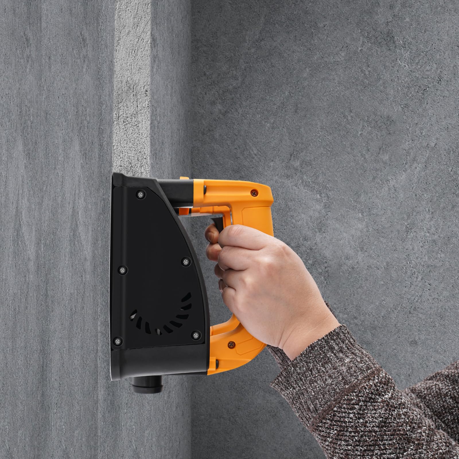 Piallatrice elettrica da parete 1200 W, piallatrice manuale per pareti stucco, piallatrice a rulli portatile con cavo, 26 lame, lunghezza cavo 4 m, design ergonomico per lavori di costruzione e