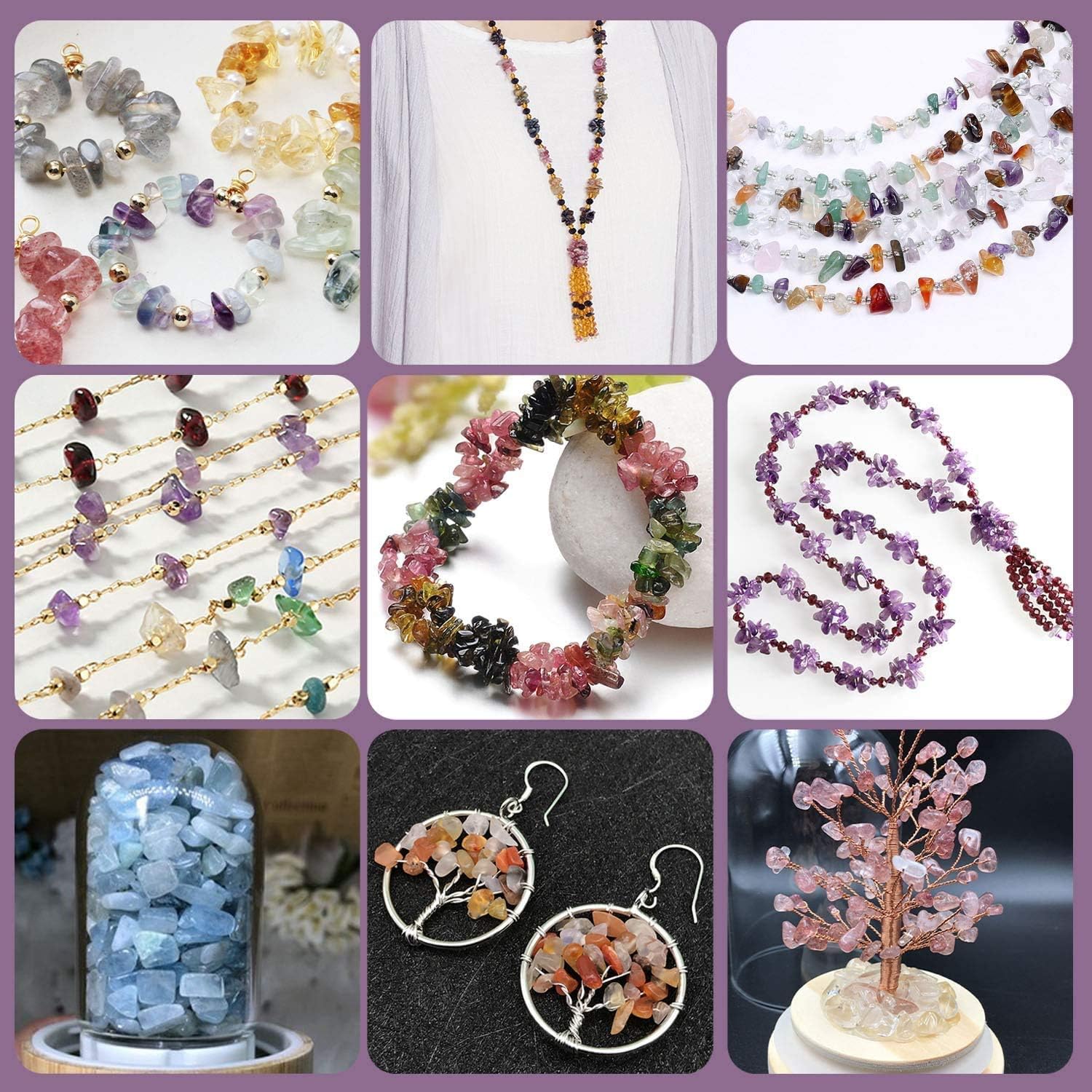 HAAMIIQII 5-8mm Natural Sunstone Chips Beads Irregular Chip Stone Genuine Real Freeform Loose Gemstone Beads for Jewelry Making Strand 32 Inch - Image 7