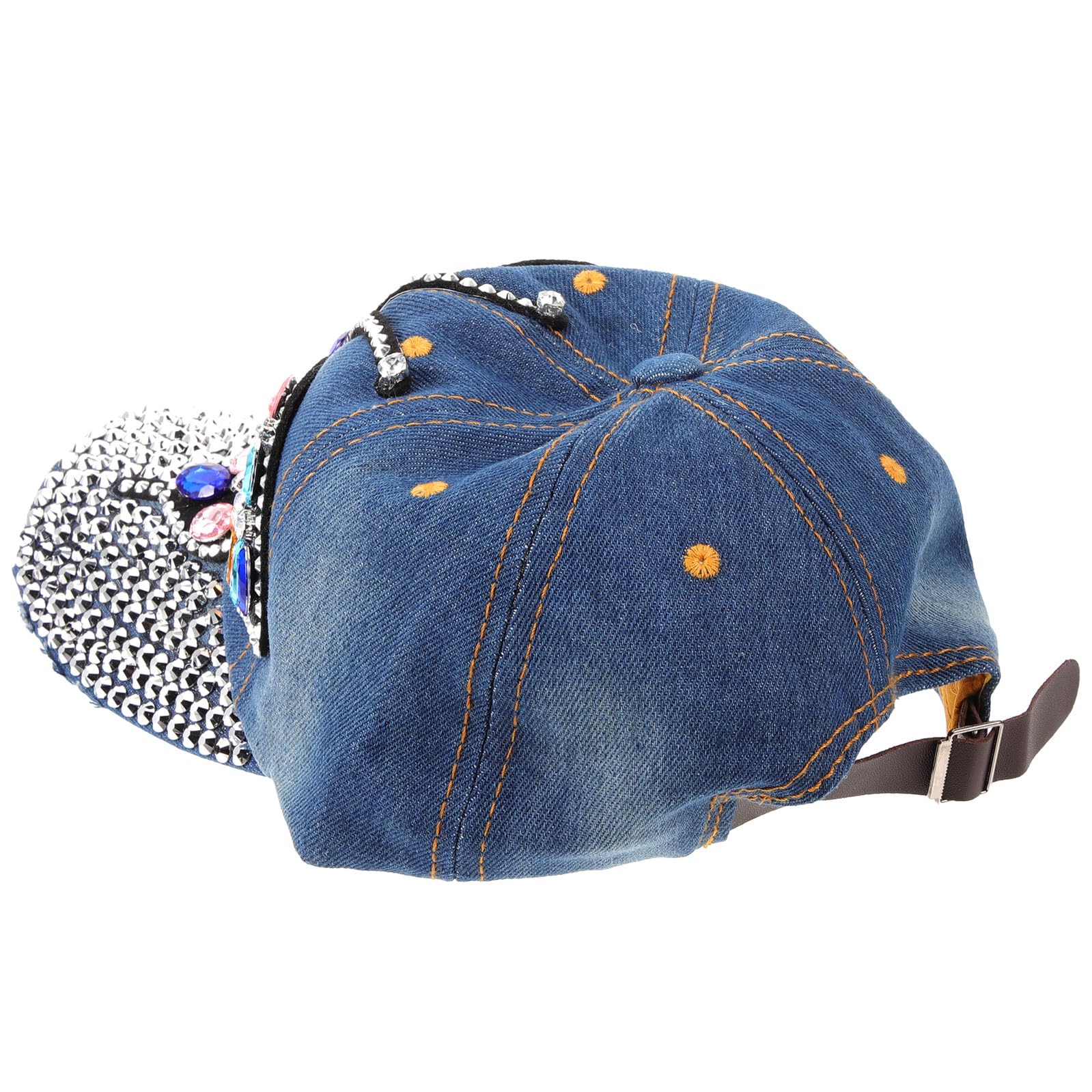 Gatuida Sombrero con Adornos de Piedras para Mujer Gorras de Béisbol Decorativas Protección Solar para Uso Exterior y Eventos de Verano