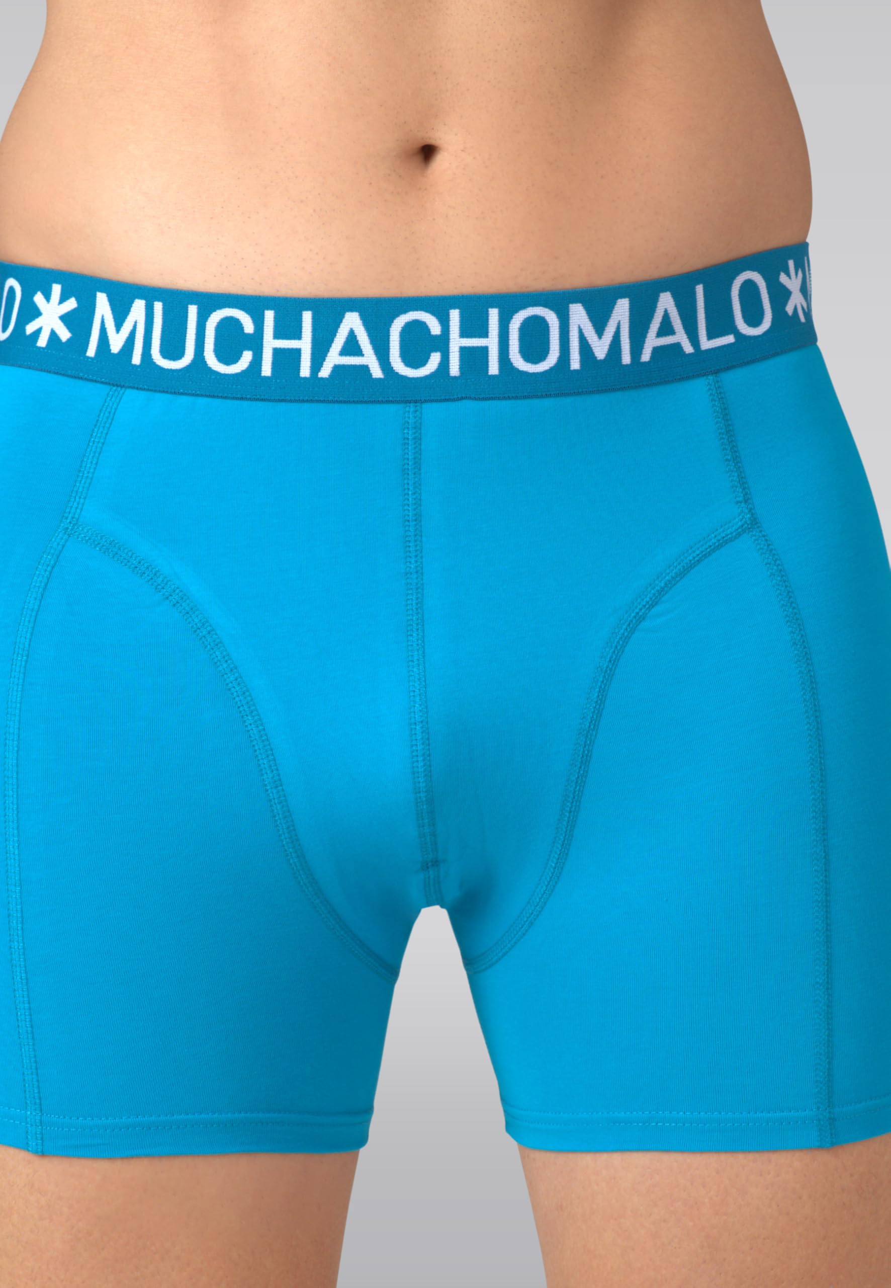 Muchachomalo Calzoncillos para Hombre, Ropa Interior Lisa de Algodón para Hombre, Pack de 4 Unidades, Bóxers Lisos de Corte Clásico con Cintura Elástica