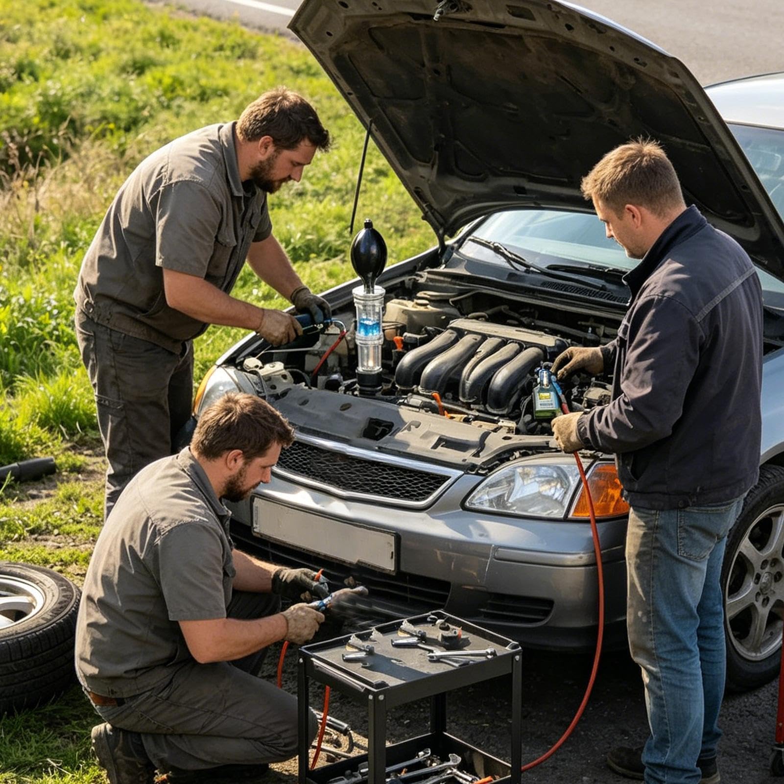 Tester Perdita Guarnizione Testata | Con Sensore, Dispositivo Diagnostico Accurato - Rilevatore Blocco Motore - Per Auto, Camion, Officina, Garage, Manutenzione