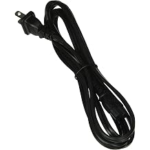 C&E 6 Feet, Universal 2 Slot to Standard Non-Polarized Power Cord, Black