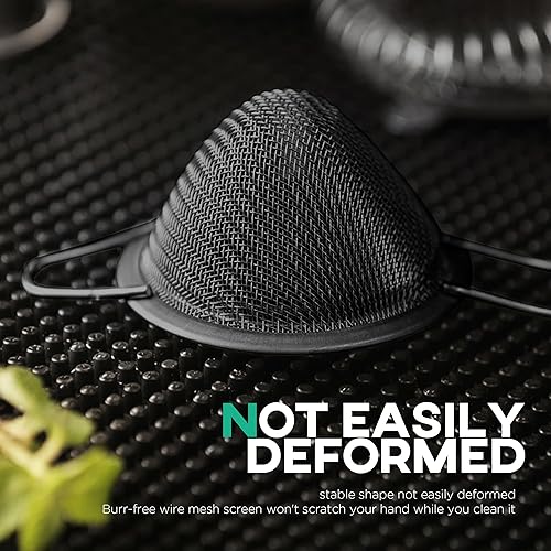 Miniatura 8 de Homestia 2 coladores de malla fina de 3.3 pulgadas para cocina, acero inoxidable 304, tamiz de cóctel, tamices de alimentos, colador líquido para