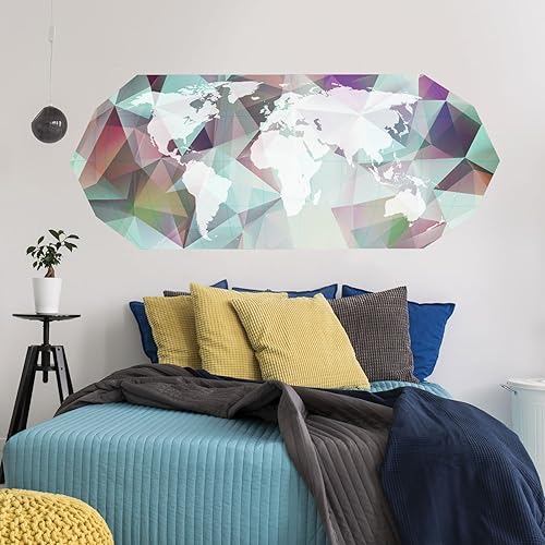 chromantics geométrico Decal- de mapa del mundo mapa del mundo calcomanía por