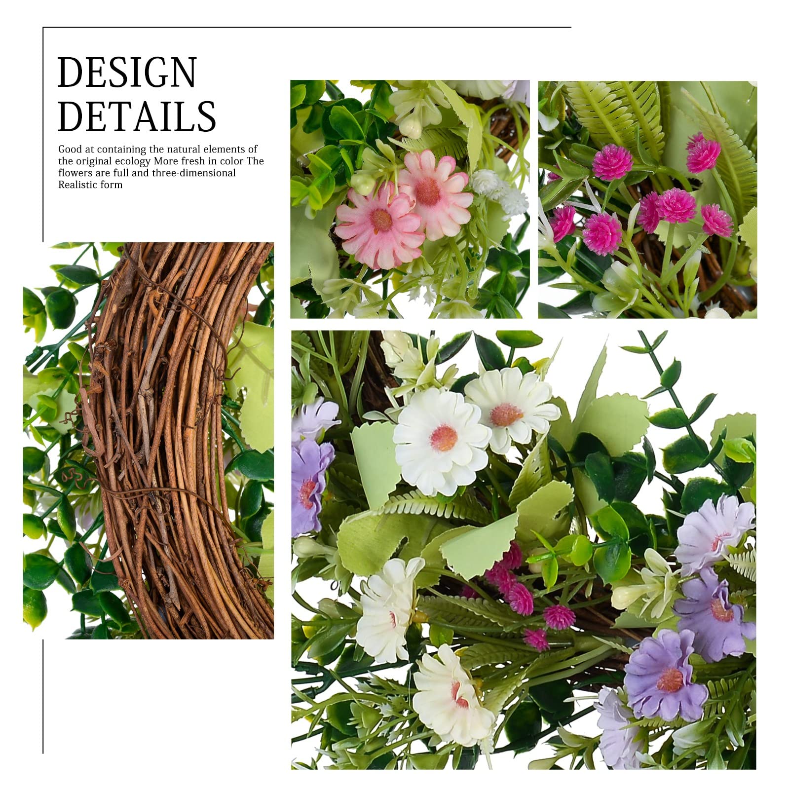 Deurkrans, deurkrans het hele jaar door kunstbloemen, lavendel, krans, welkom