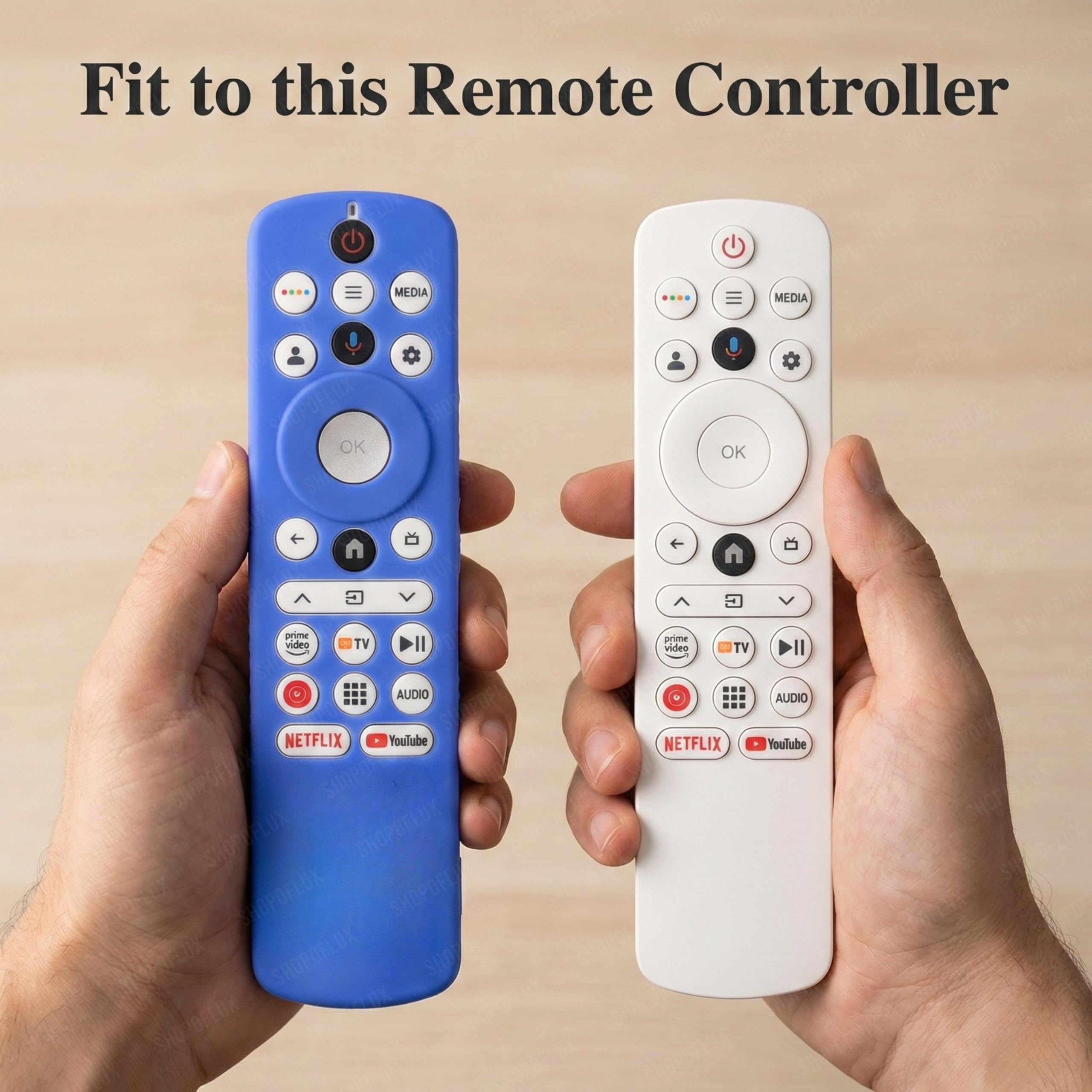 SHOPOFLUX Silicone TV Remote Cover Compatible with Haier Smart TV Protective Case with Lanyard (Blue) — Amazon image 2