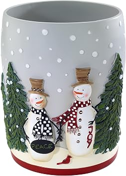 Avanti Linens - Waste Basket, Decorative Trashcan, Guest Bathroom Essentials, Holiday Home Decor Country Friends Collection