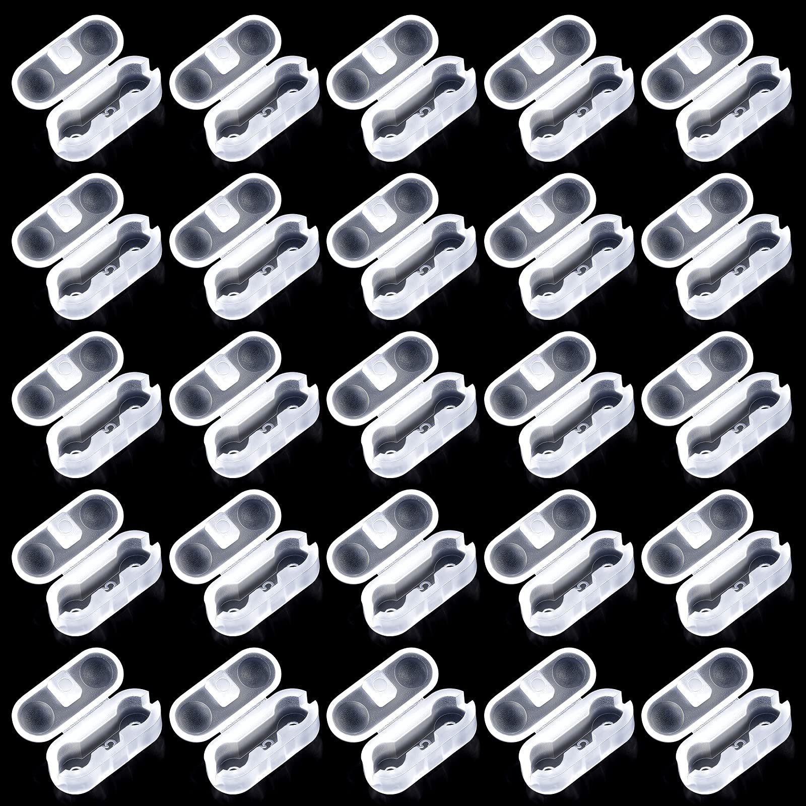 Buy 50 Pieces Clear Plastic Beaded Chain Connector Vertical Roman
