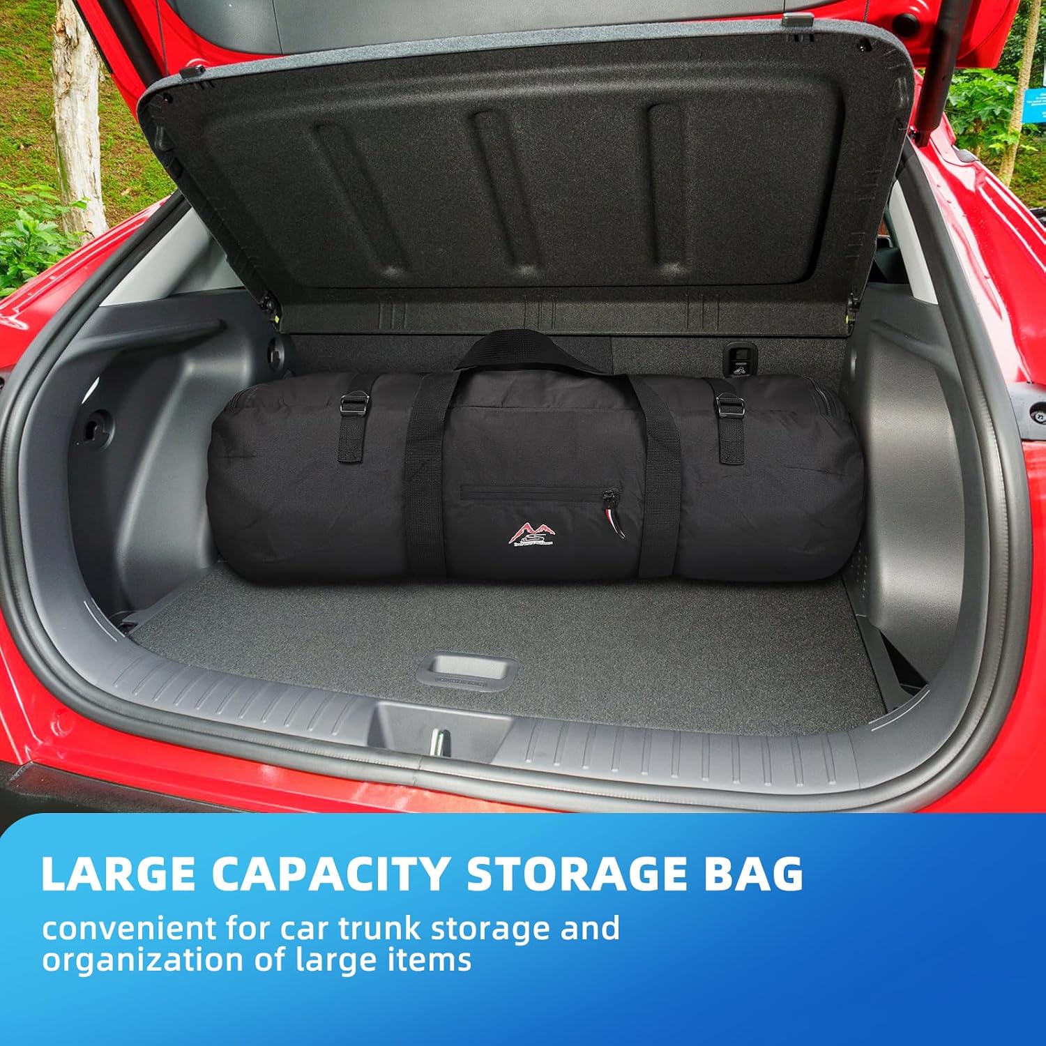 Travel Duffel Bag 37L/63L/125L Oversized Duffel Bags, Upgrade Zipper, Durable and Waterproof, Suitable for Camping Bag Travel Storage Bag Tent StorageBag Sports Equipment Bag (Black, S,37L) - Image 7