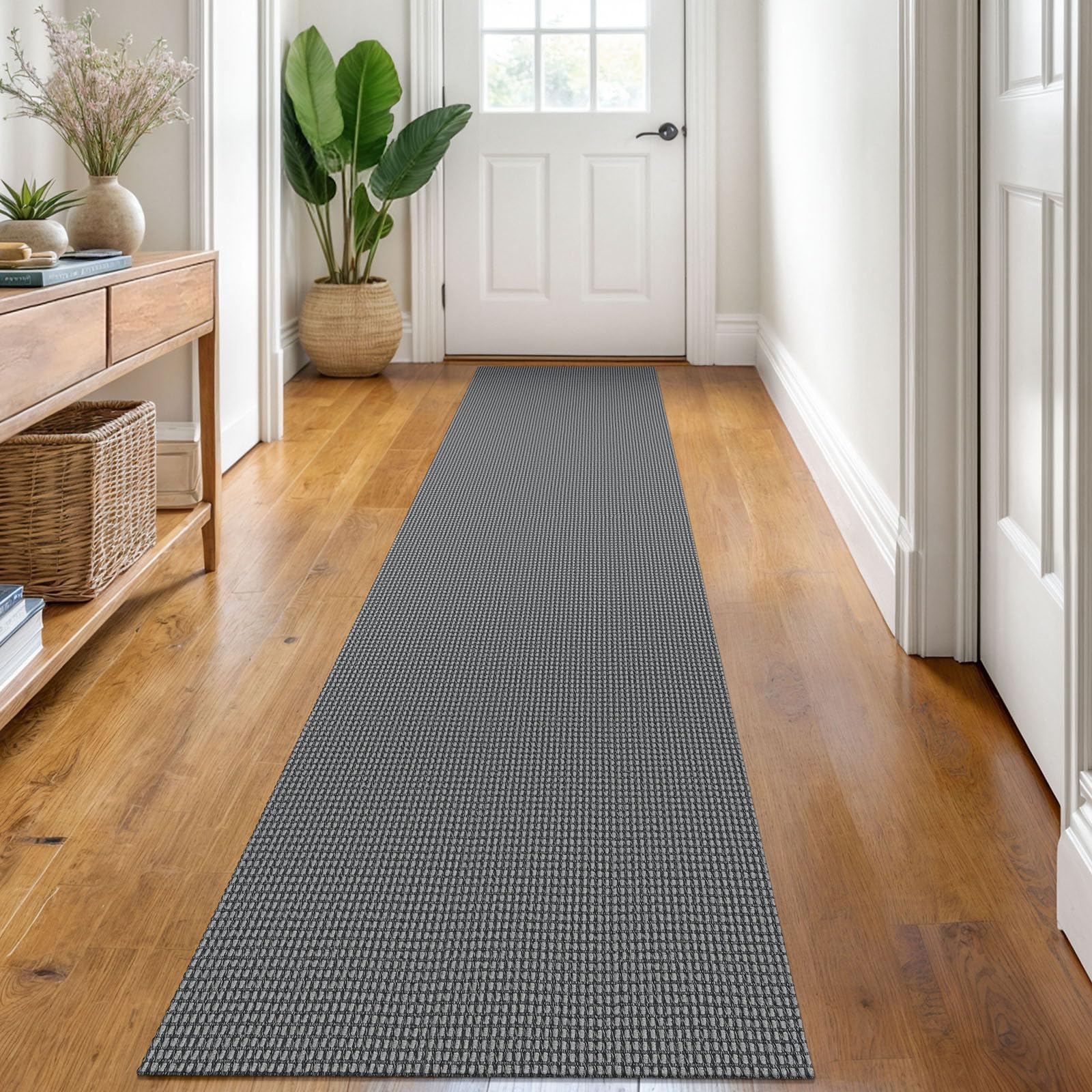 KOZYFLY Runners for Hallways 2x8 ft Washable Kitchen Runner Non Slip Rubber Backed Hall Runners Cotton Entryway Runner Rugs Floor Carpet for Indoor
