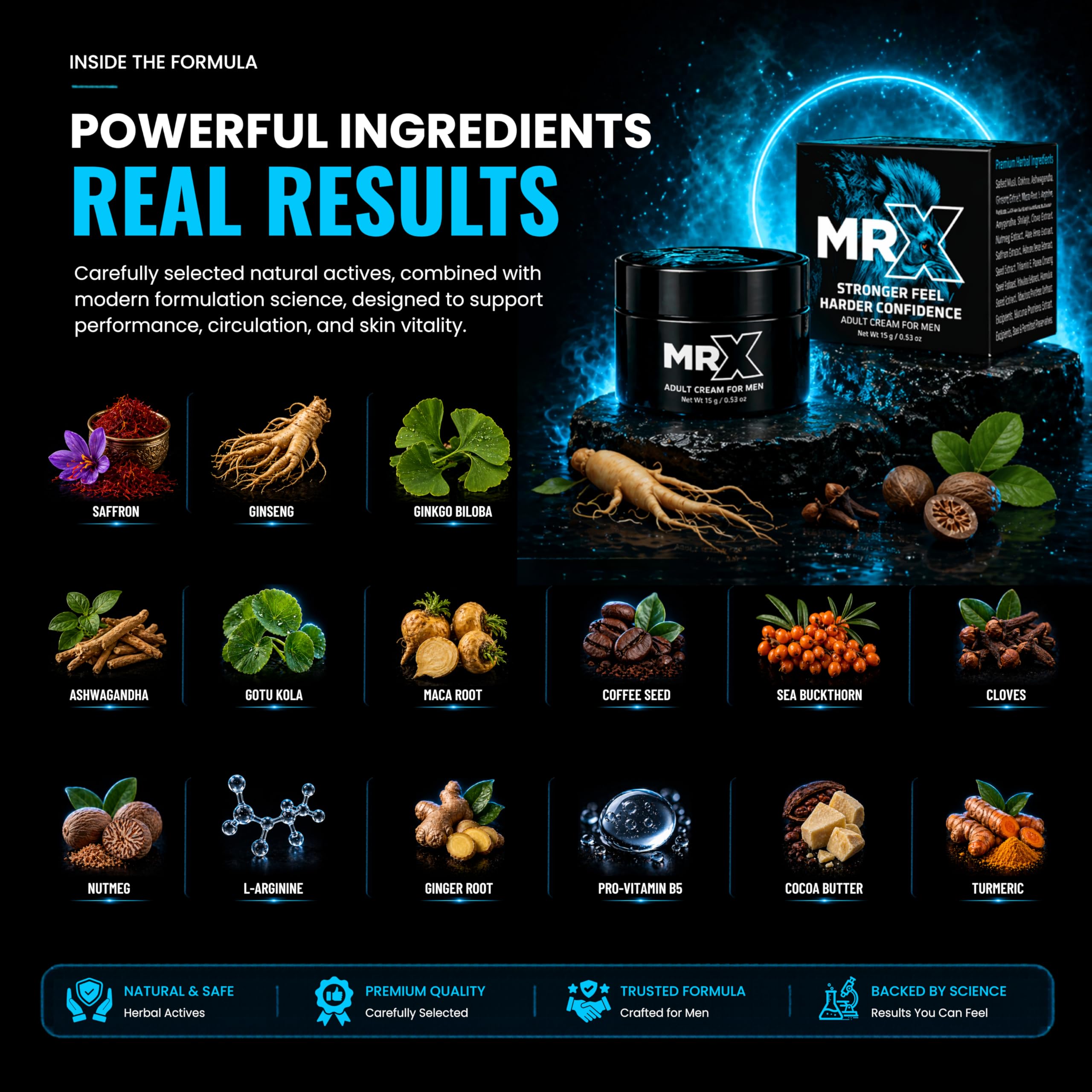 Amazon.com : MRX Premium Herbal Cream for Men – Made in Japan, 30+