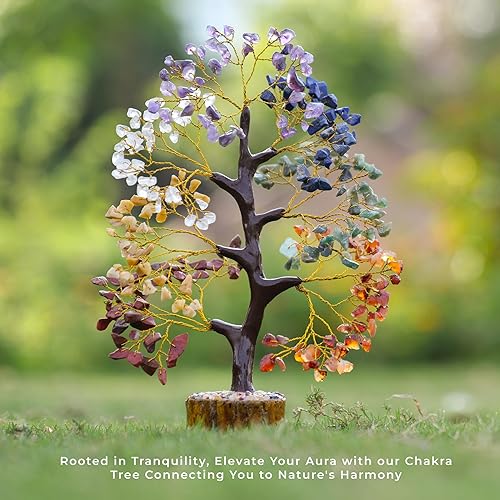 Miniatura 7 de FASHIONZAADI Árbol bonsái  Árbol de los 7 chakras  Árbol de la vida de chakras  Regalos de chakras  Decoración de oficina  Árbol de cristal  Árbol
