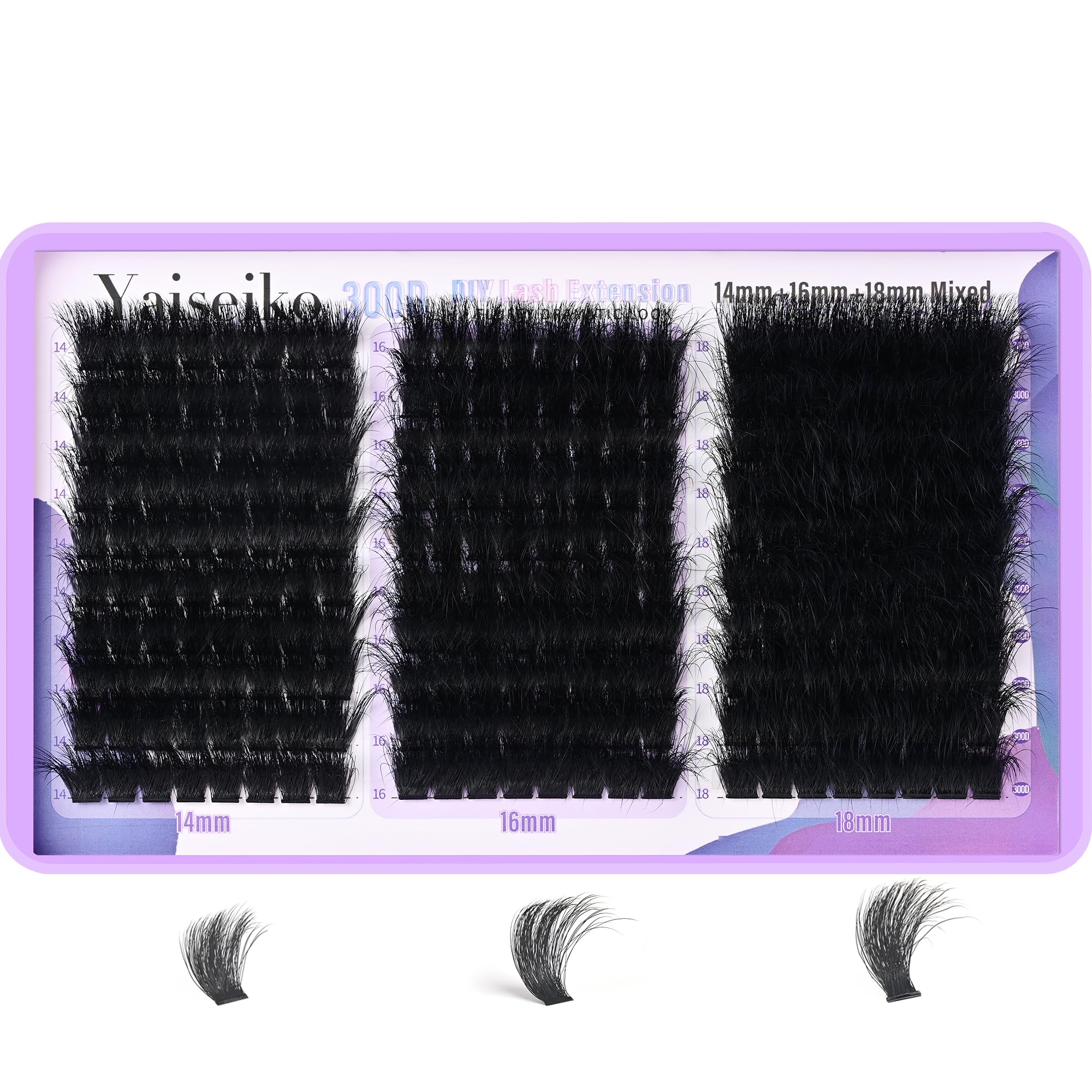 Yaiseiko Fluffy Lash Clusters - 300D Volume Eyelashes -14