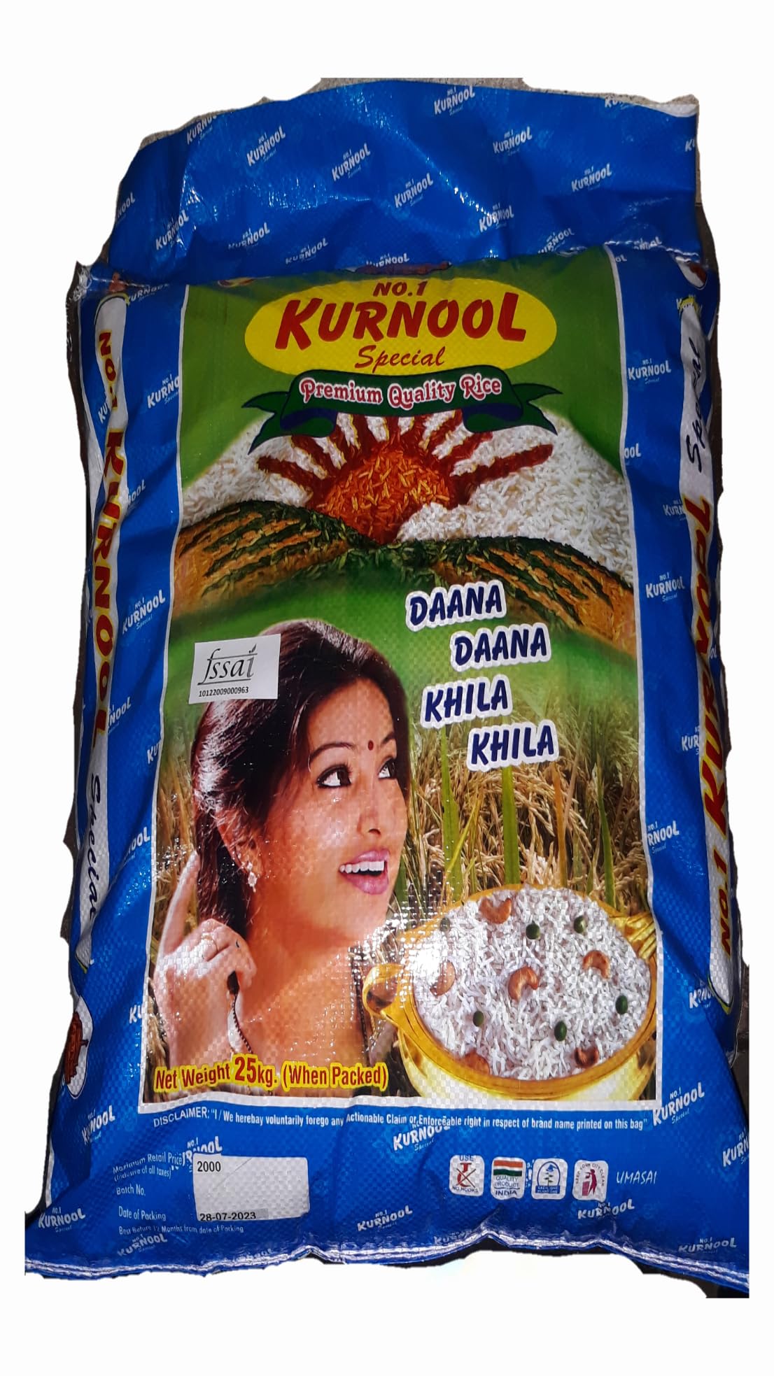 Single polish rice No.1 Kurnool Special soona masuri (18kg) (B0CG6CJ2W3) Amazon Price History, Amazon Price Tracker