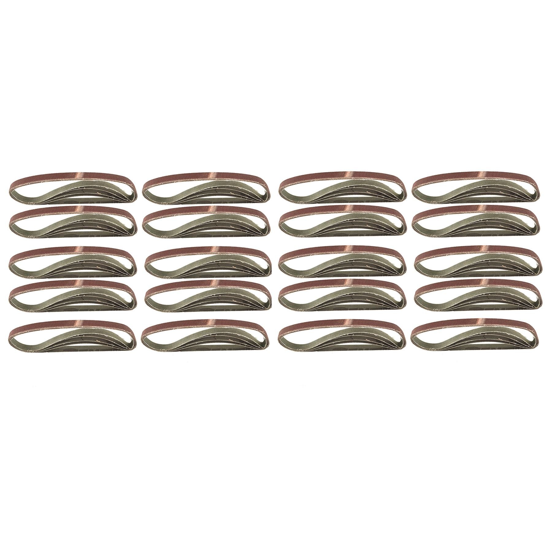 Belt Power File Sander Abrasive Sanding Belts 457mm x 13mm 120 Grit 100pk