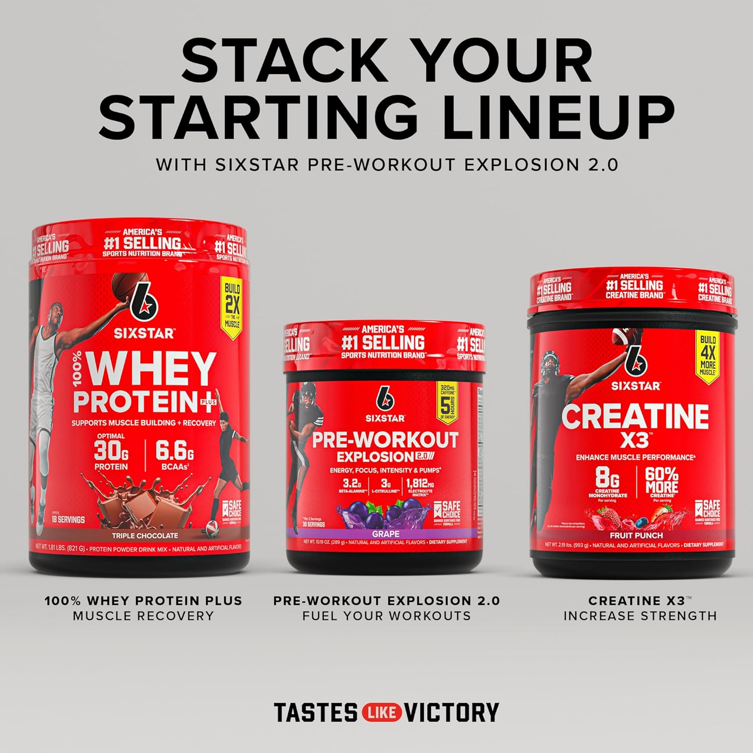 Six Star Pre-Workout Explosion, Grape (30 Servings) - Preworkout Energy Powder Supplement for Men & Women - Workout Drink Mix with L-Tyrosine & Beta Alanine - Sports Nutrition Products - Image 6