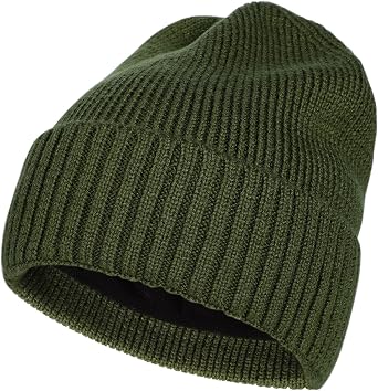 ZTL M/L/XL/XXL Beanie Hats for Men 30% Merino Wool Knit Hat, Winter Hats for Women Thick Warm Lined Cold Weather Skull Cap