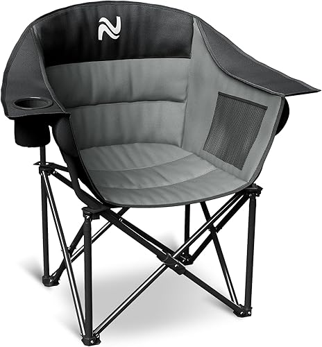 Vista 29 de NAIZEA Silla de camping con calefacción, sillas térmicas de gran tamaño con 3 niveles de calor, sillas plegables portátiles con calefacción, silla