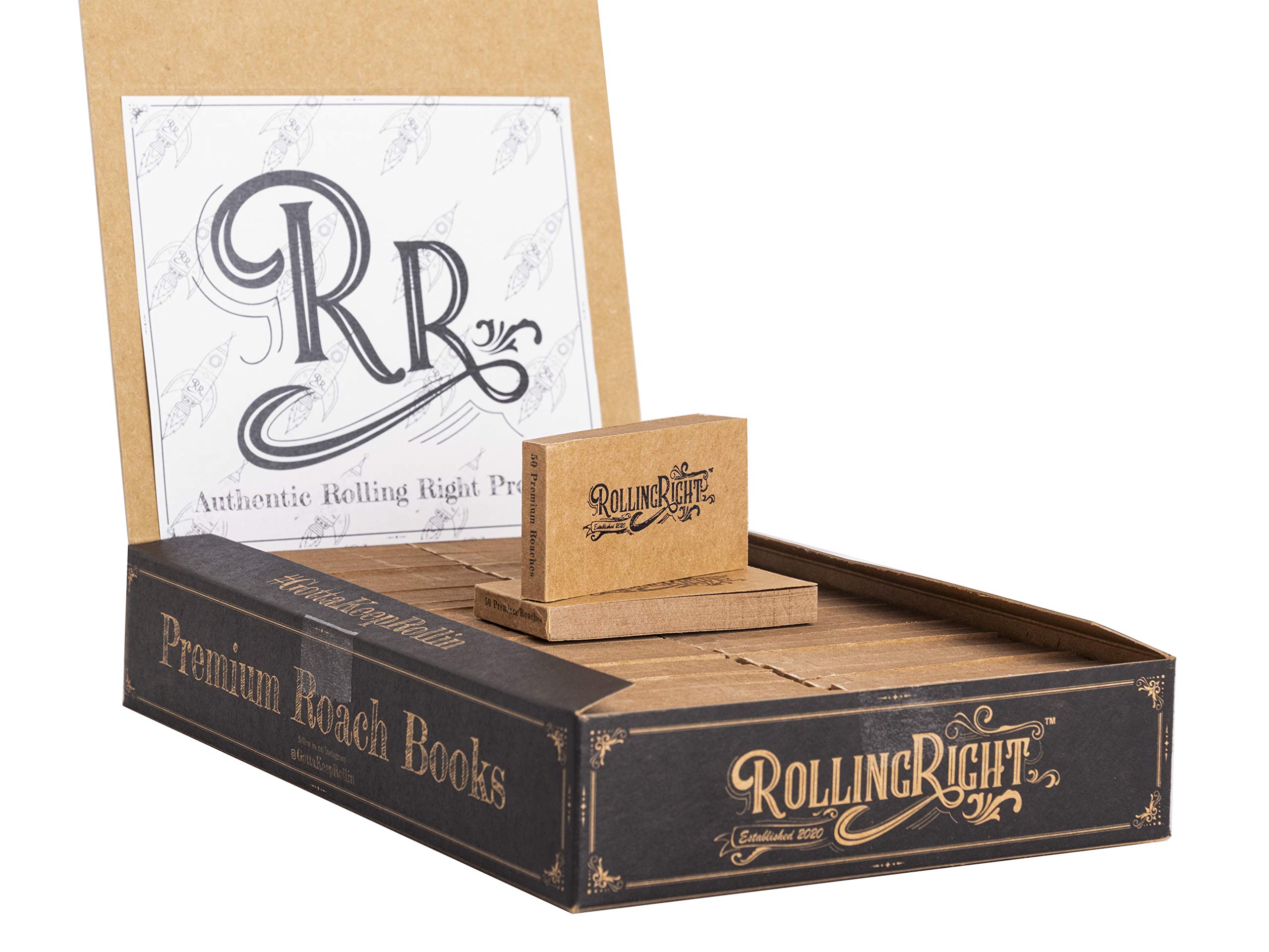 THE BIG BROWN ROACH PAPER BOOK - 50 Premium Perforated Roaches - Pack of 50 Roach Books