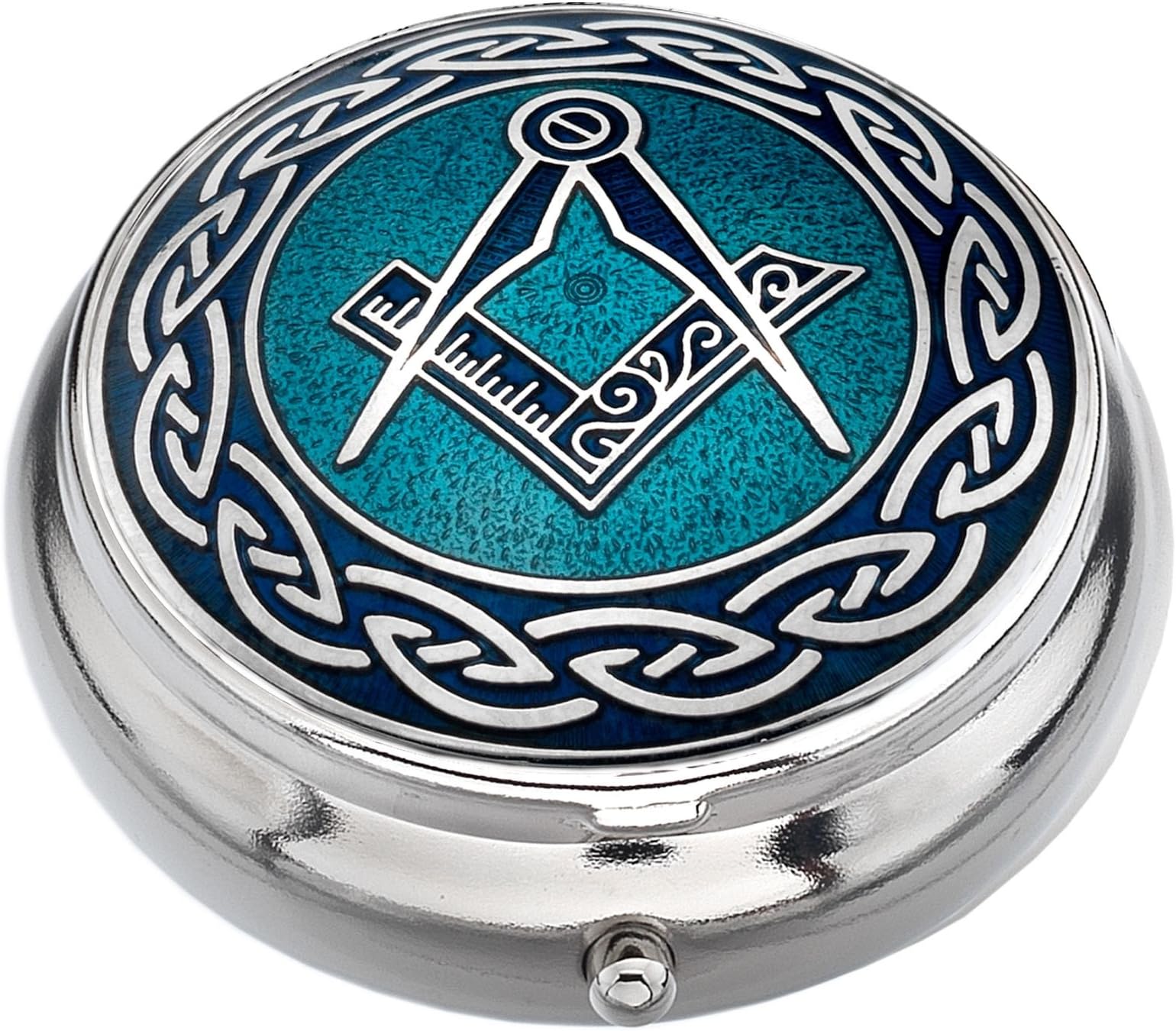 Celtic Lands Pill Box with Masonic Design