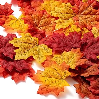360 Pcs 8cm/3.1inch Artificial Maple Leaves 6 Colors Fall Leaves Thanksg...