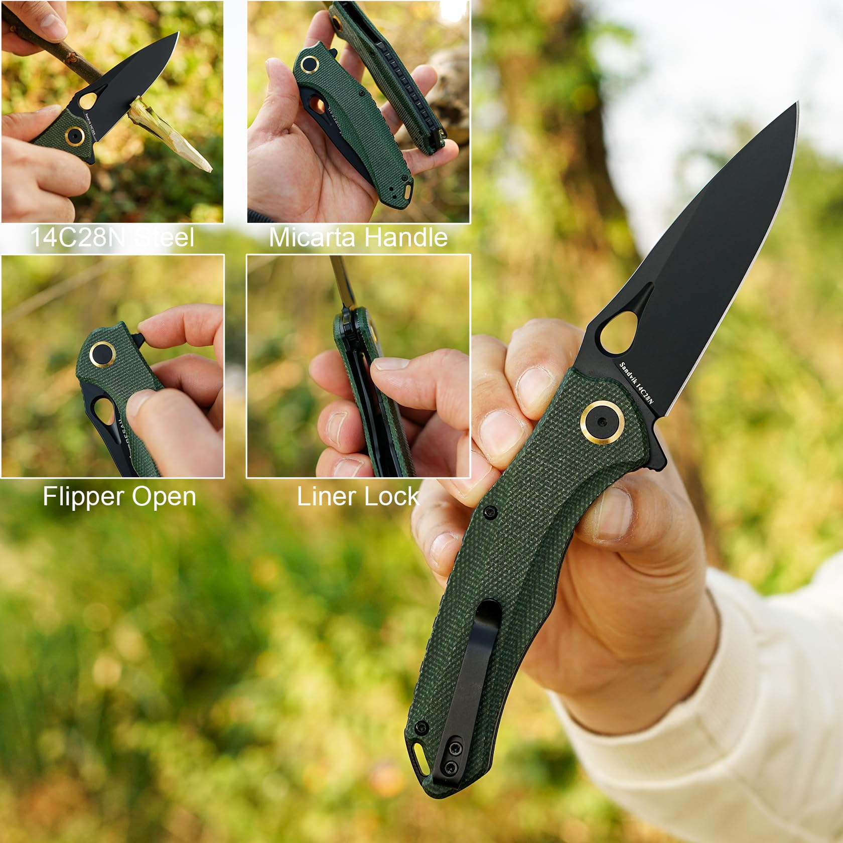 FORESAIL Practical Pocket knife made with 3.62